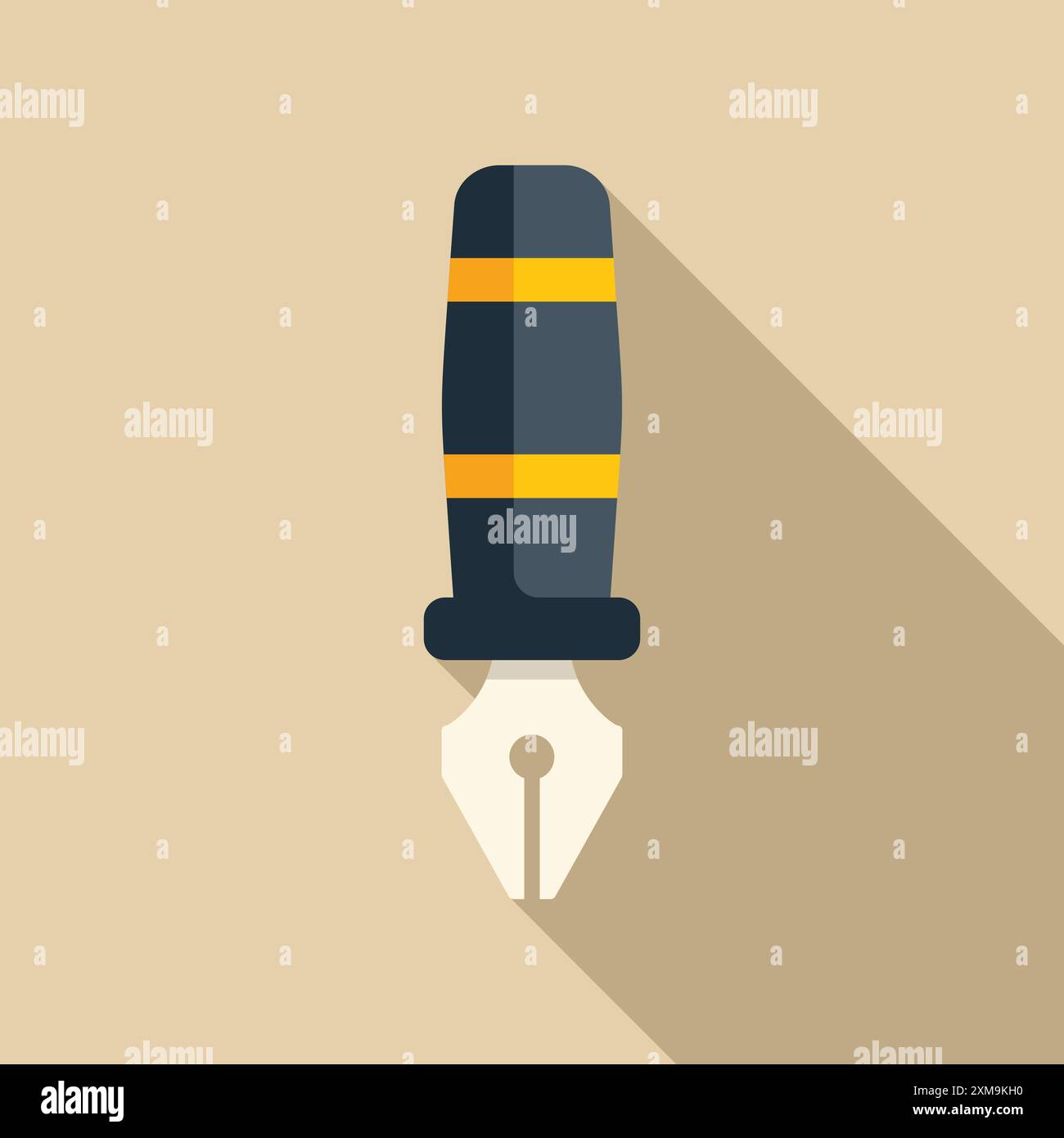 Fountain pen casting shadow Stock Vector Images - Alamy