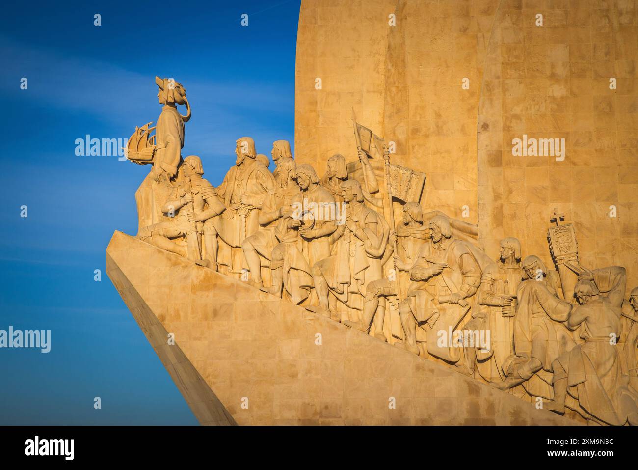 The Monument of the Discoveries (Portuguese: Padrão dos Descobrimentos) is a monument in Lisbon, Portugal. Stock Photo