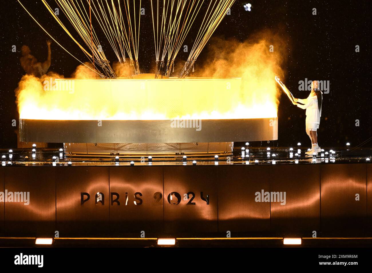 Paris, France. 26th July, 2024. Olympia, Paris 2024, opening ceremony of the Summer Olympics