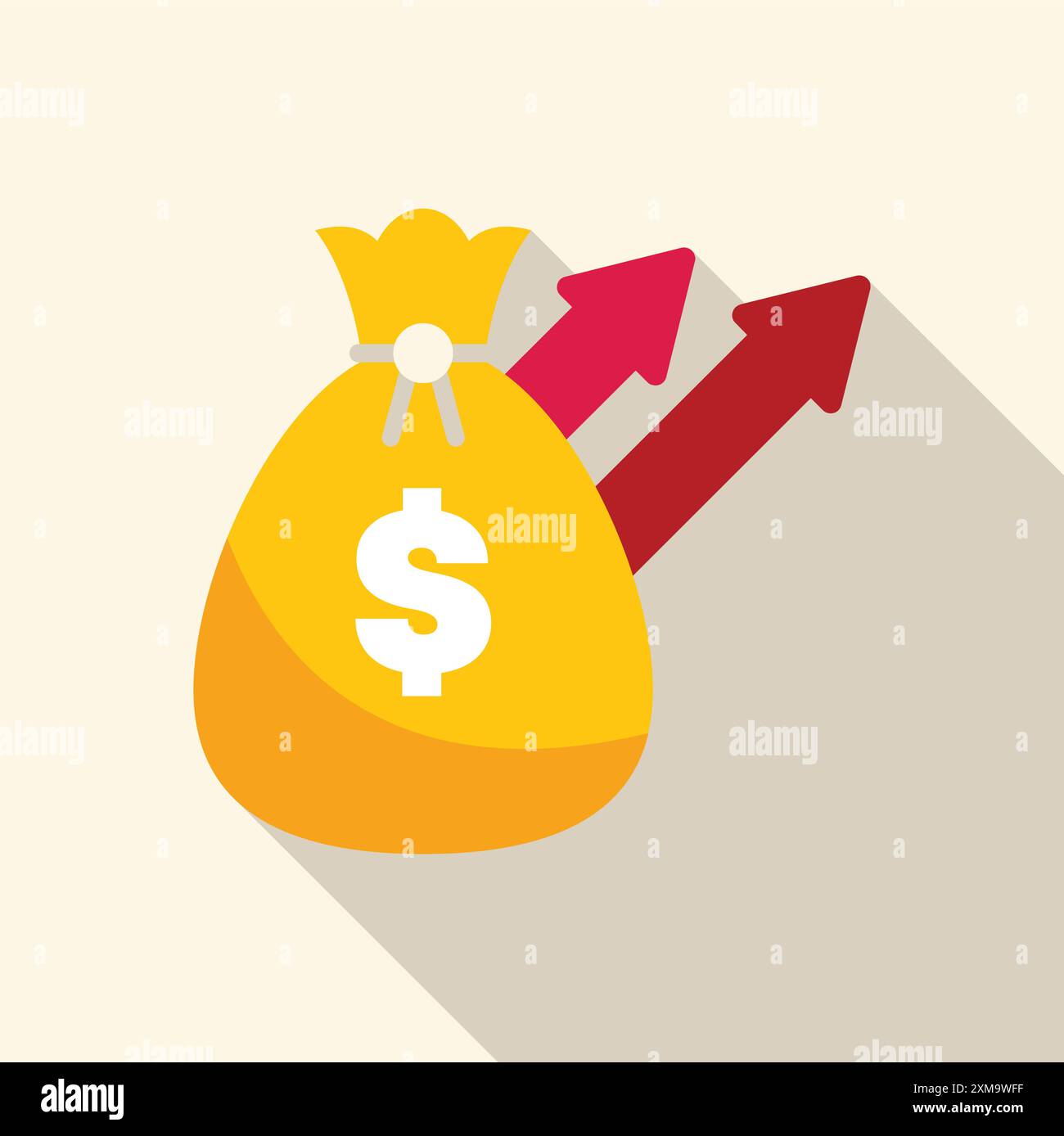 Money increasing its value, financial success concept Stock Vector ...