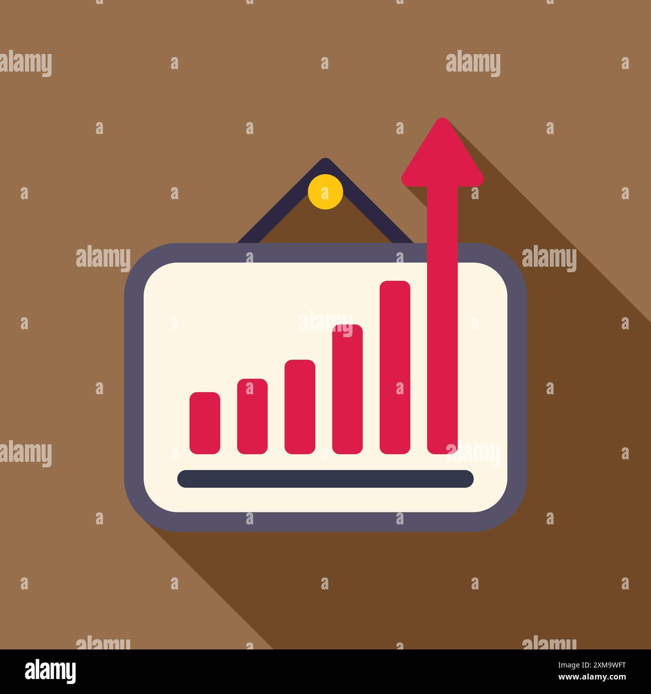 Going up arrow rising data Stock Vector Images - Alamy