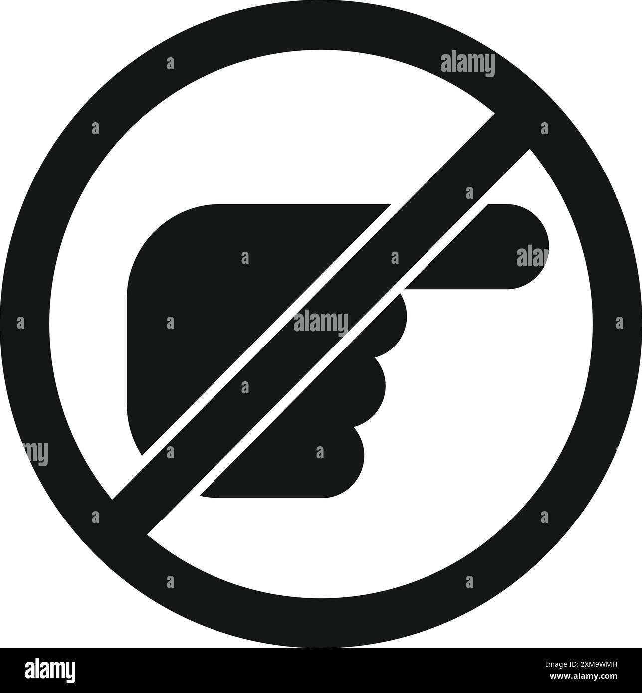 Indicating sign isolated minimal Black and White Stock Photos & Images ...