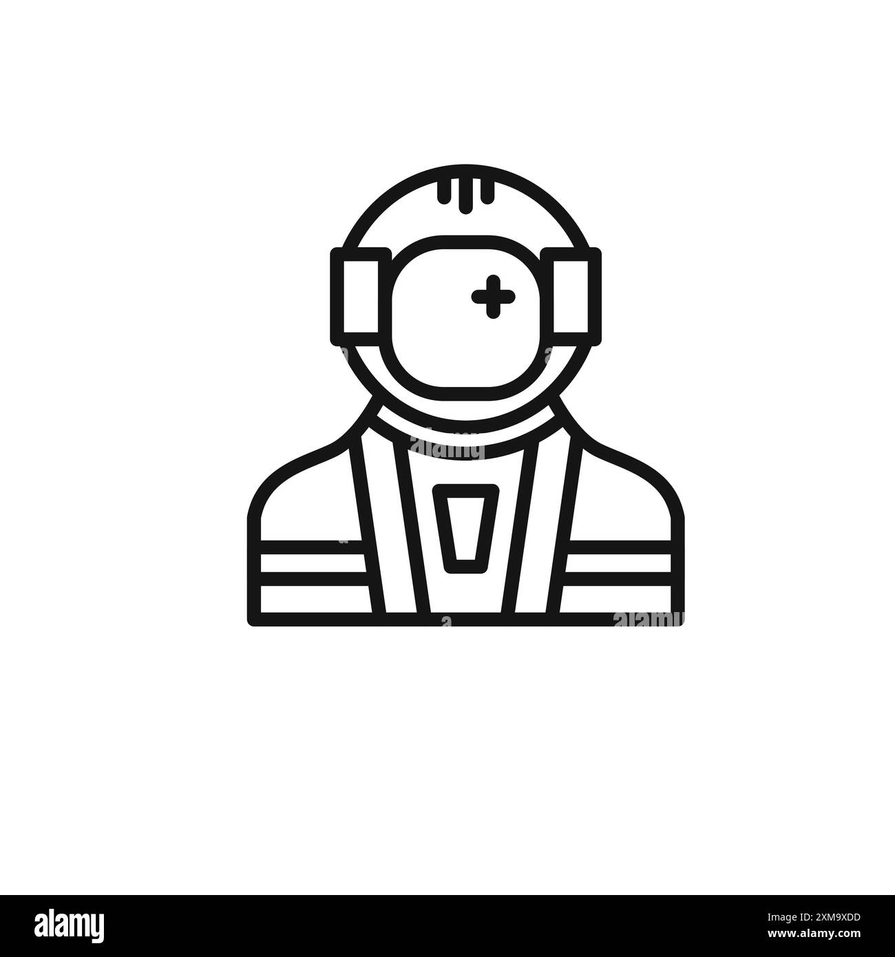 Astronaut suit helmet space outline hi-res stock photography and images ...