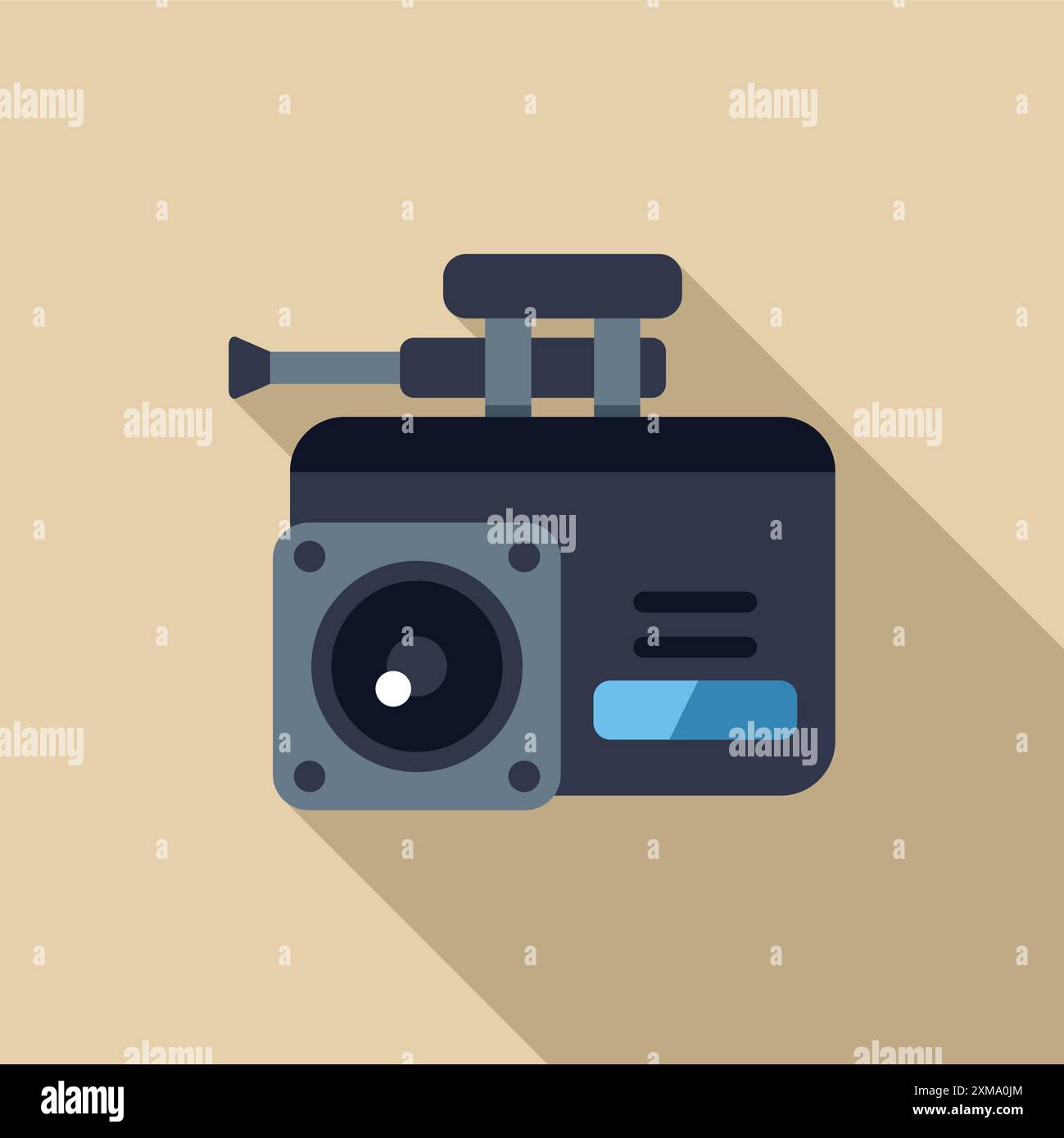 Black car dvr recording, security camera concept Stock Vector