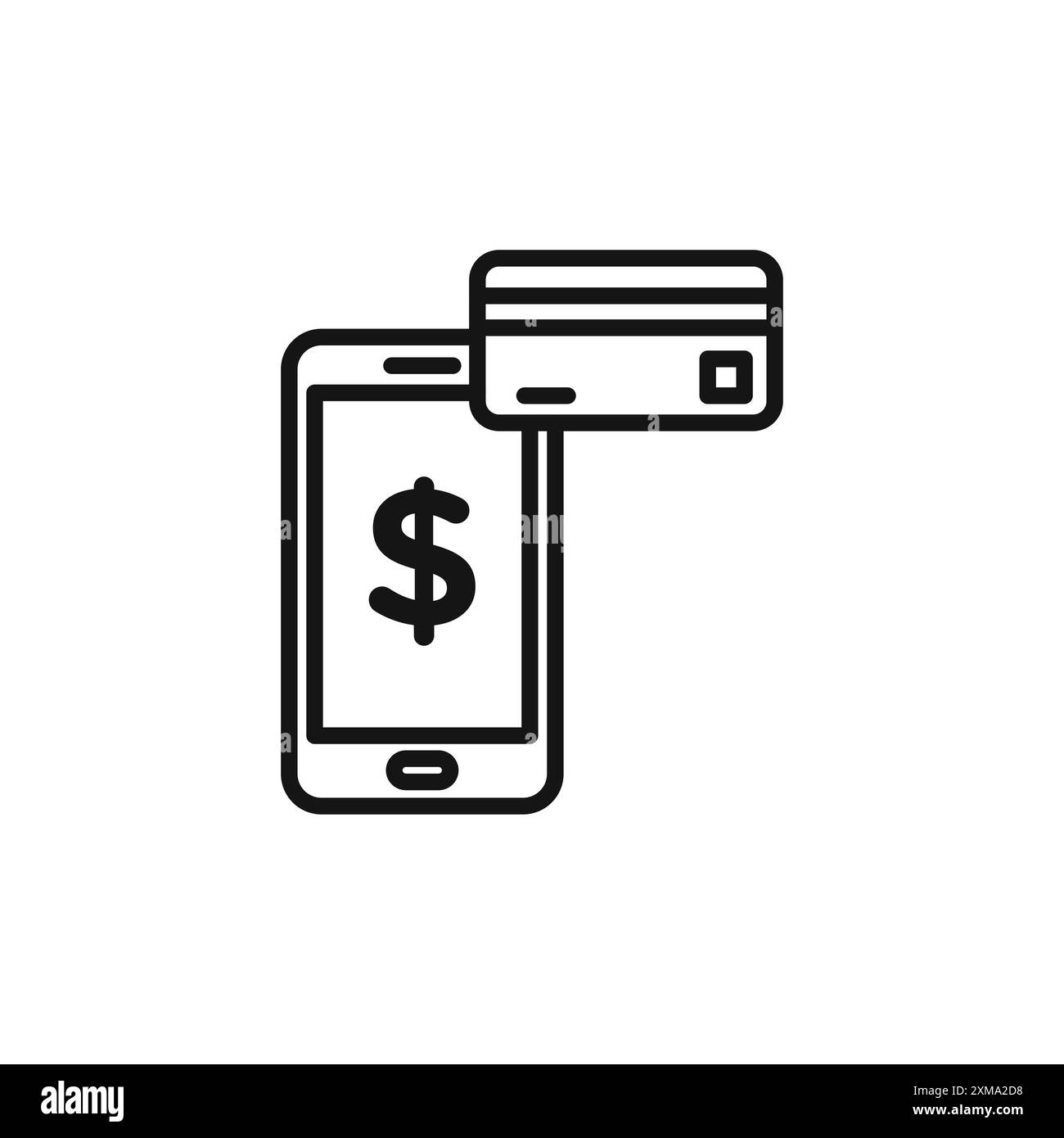 Mobile payment icon outline Stock Vector Images - Alamy