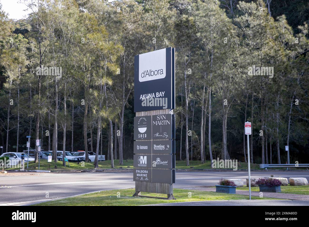 D'Albora boat marina at Akuna Bay in Ku-ring-gai chase national park, New South Wales,Australia Stock Photo