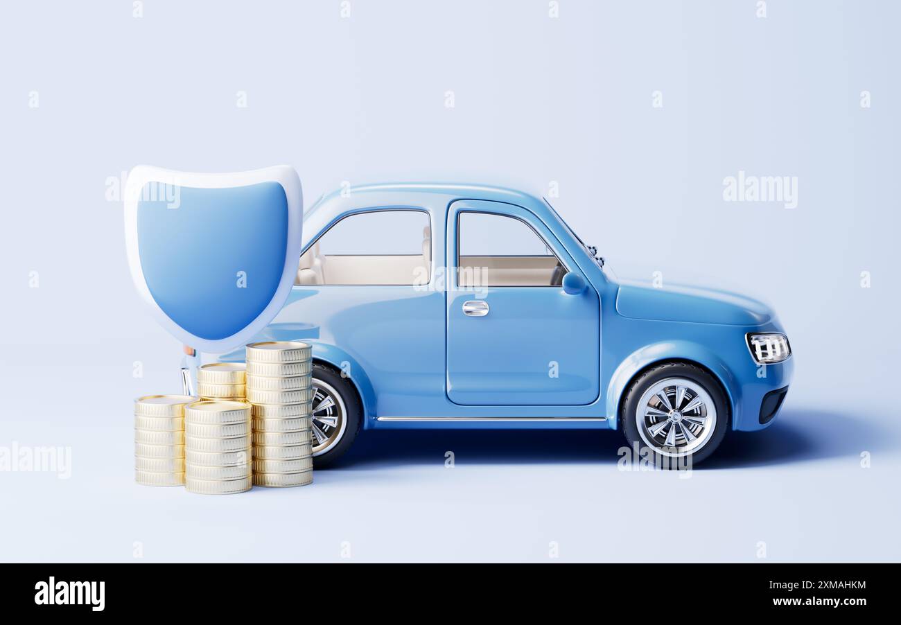 Golden 3d rendering car hi-res stock photography and images - Alamy