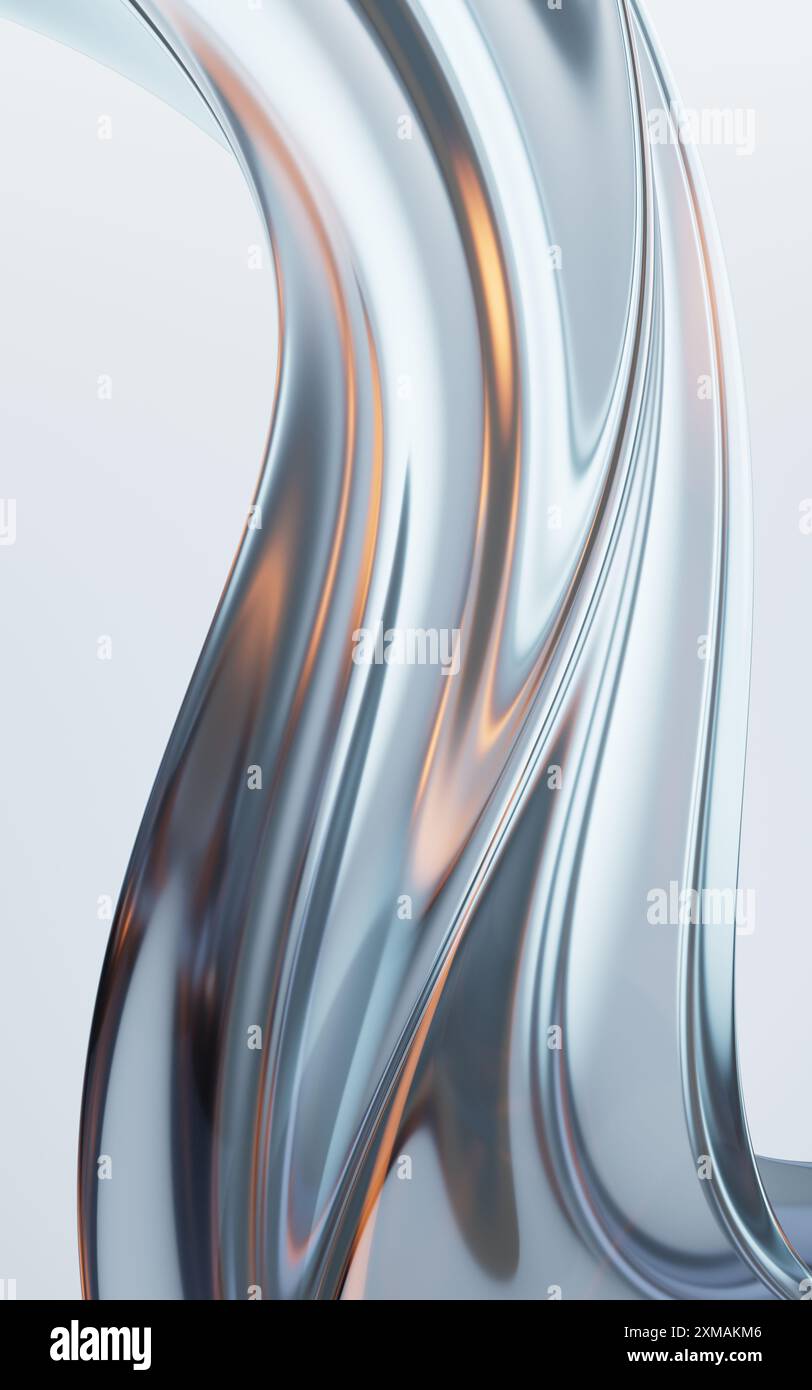 Flowing curve lines background, 3d rendering. 3D illustration Stock ...