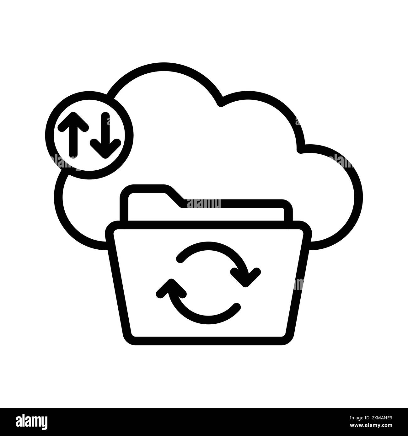 Data Recovery icon linear logo mark set collection in black and white for web Stock Vector
