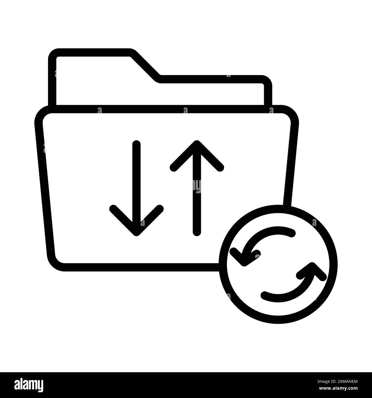 Data Recovery icon linear logo mark set collection in black and white for web Stock Vector