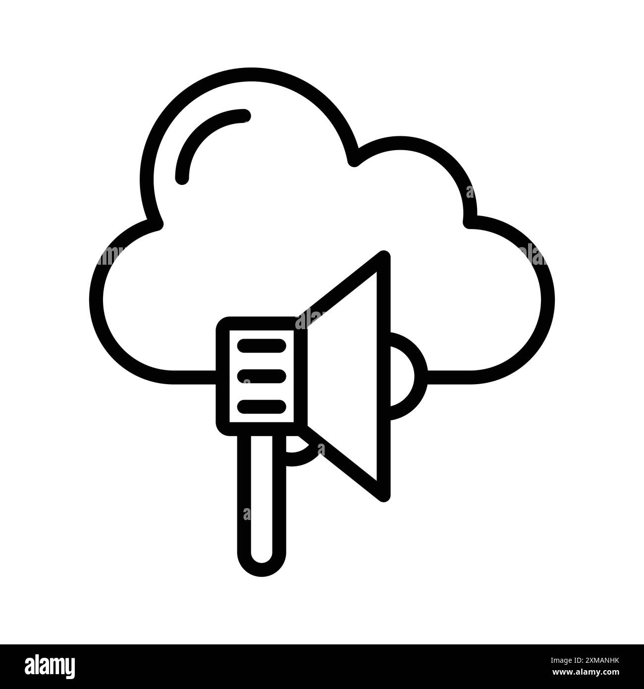 Cloud Marketing icon linear logo mark set collection in black and white ...