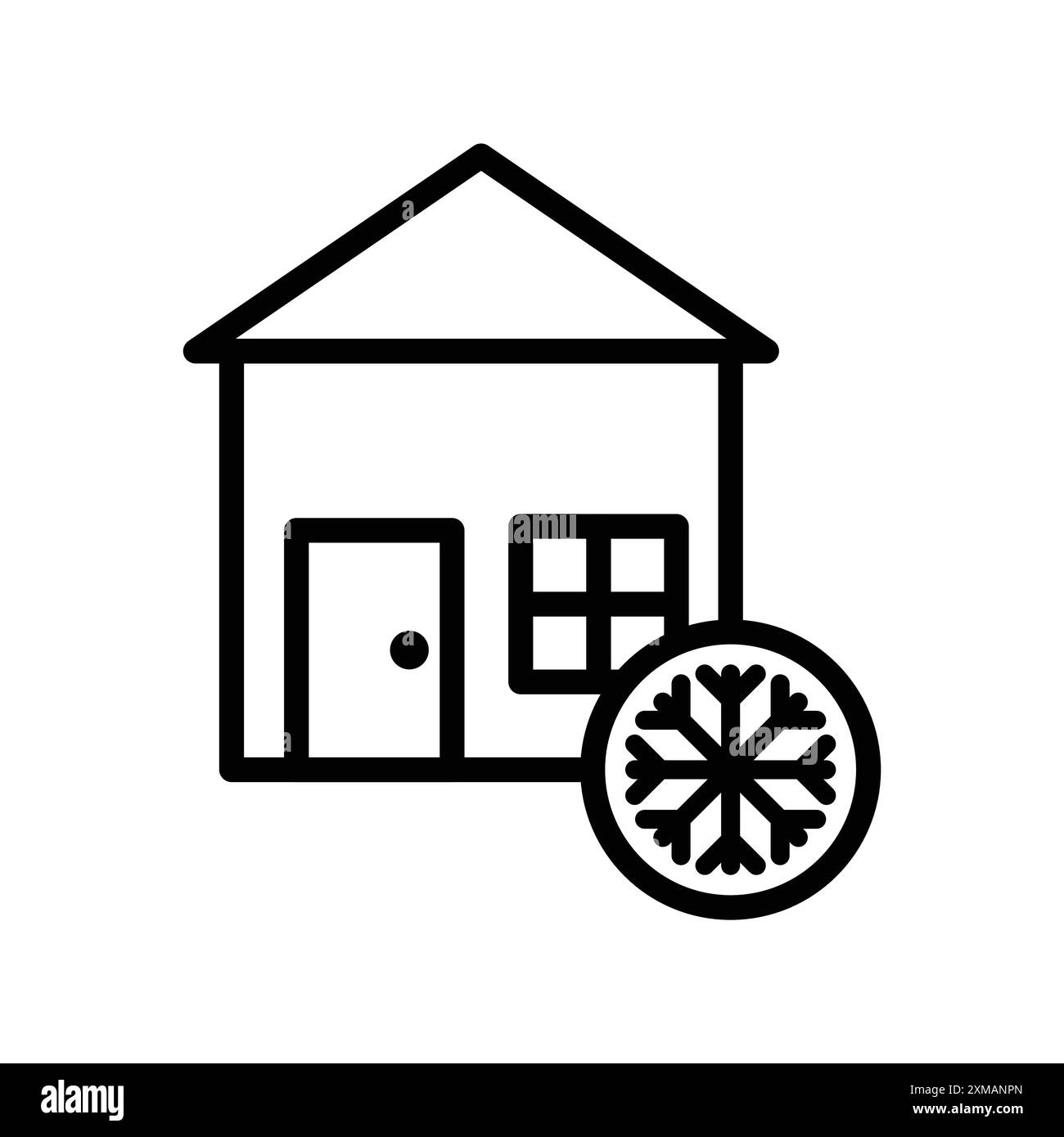 Cool home icon linear logo mark set collection in black and white for web Stock Vector