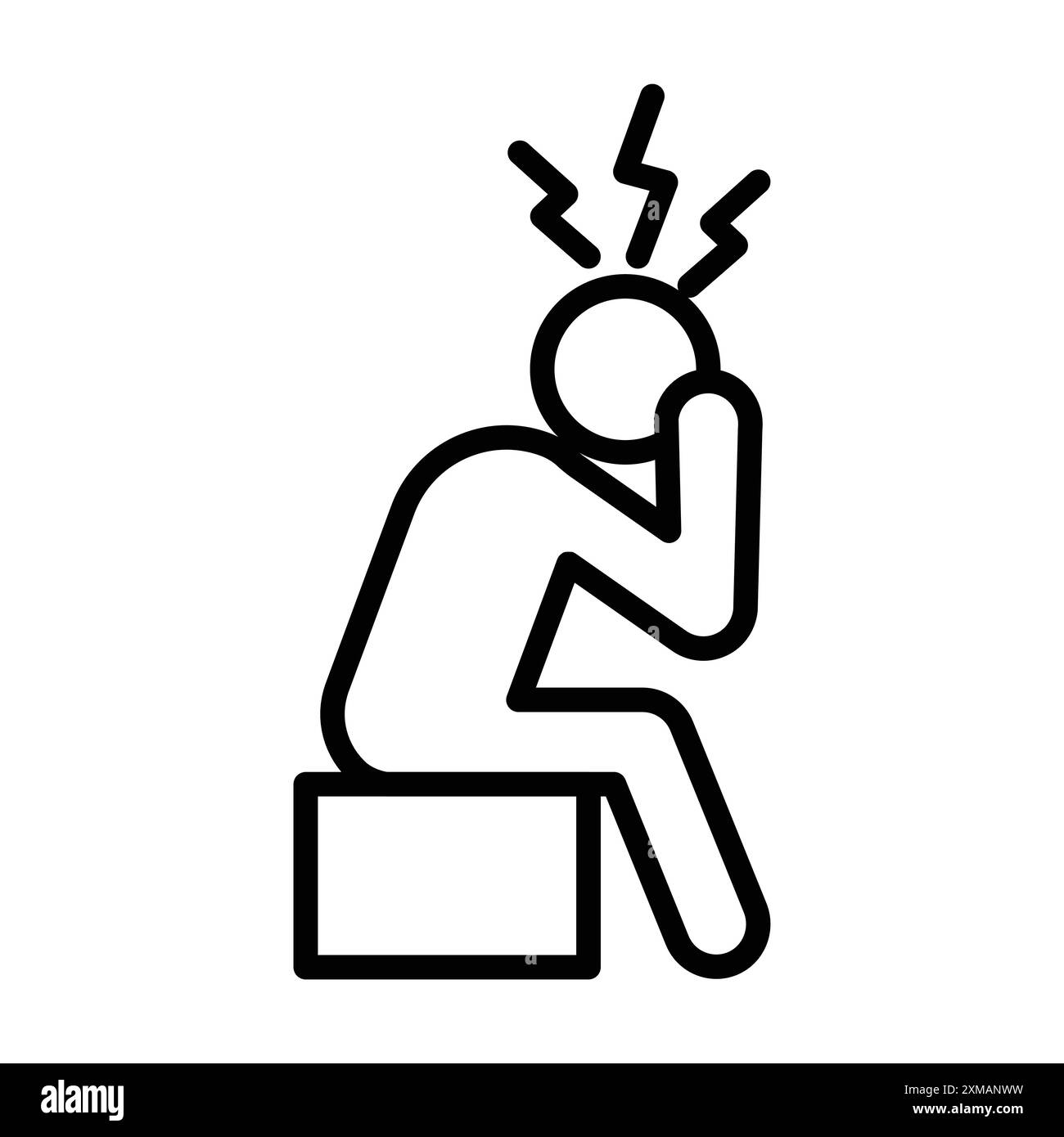 Depression icon linear logo mark set collection in black and white for web  Stock Vector Image \u0026 Art - Alamy, image size:1300x1390