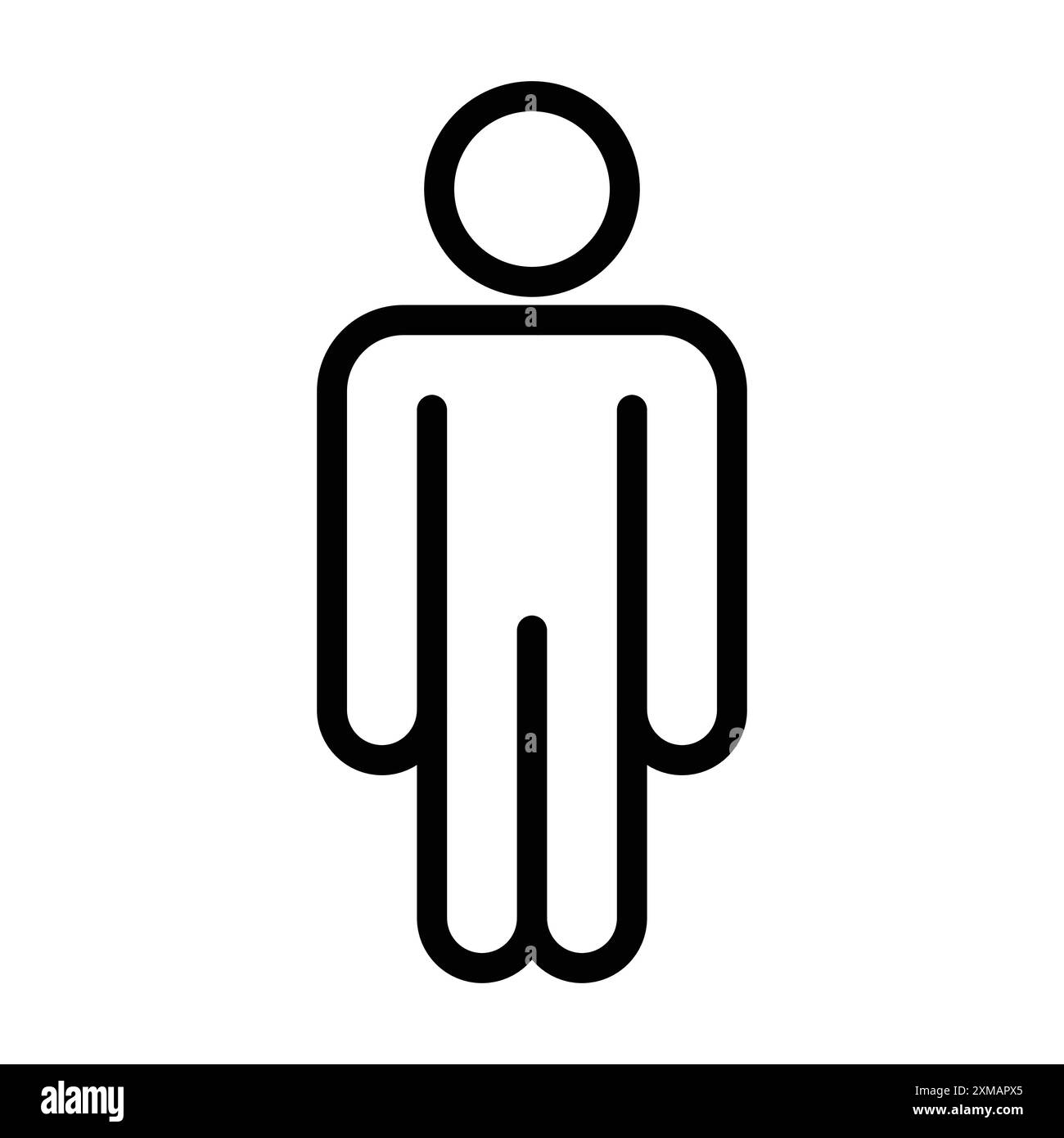 Man icon linear logo mark set collection in black and white for web Stock Vector