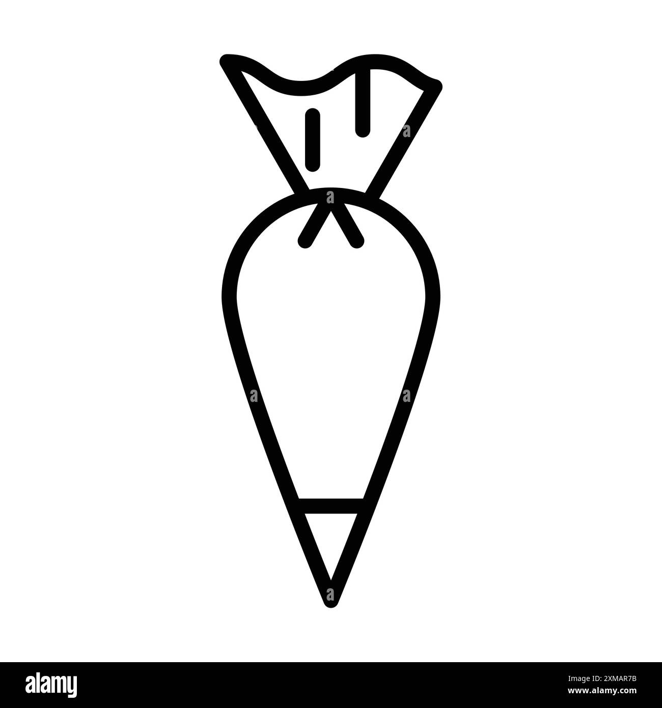 Pastry bag icon linear logo mark set collection in black and white for ...