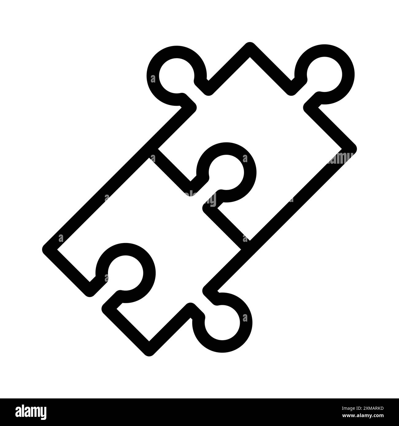 Puzzle icon linear logo mark set collection in black and white for web ...