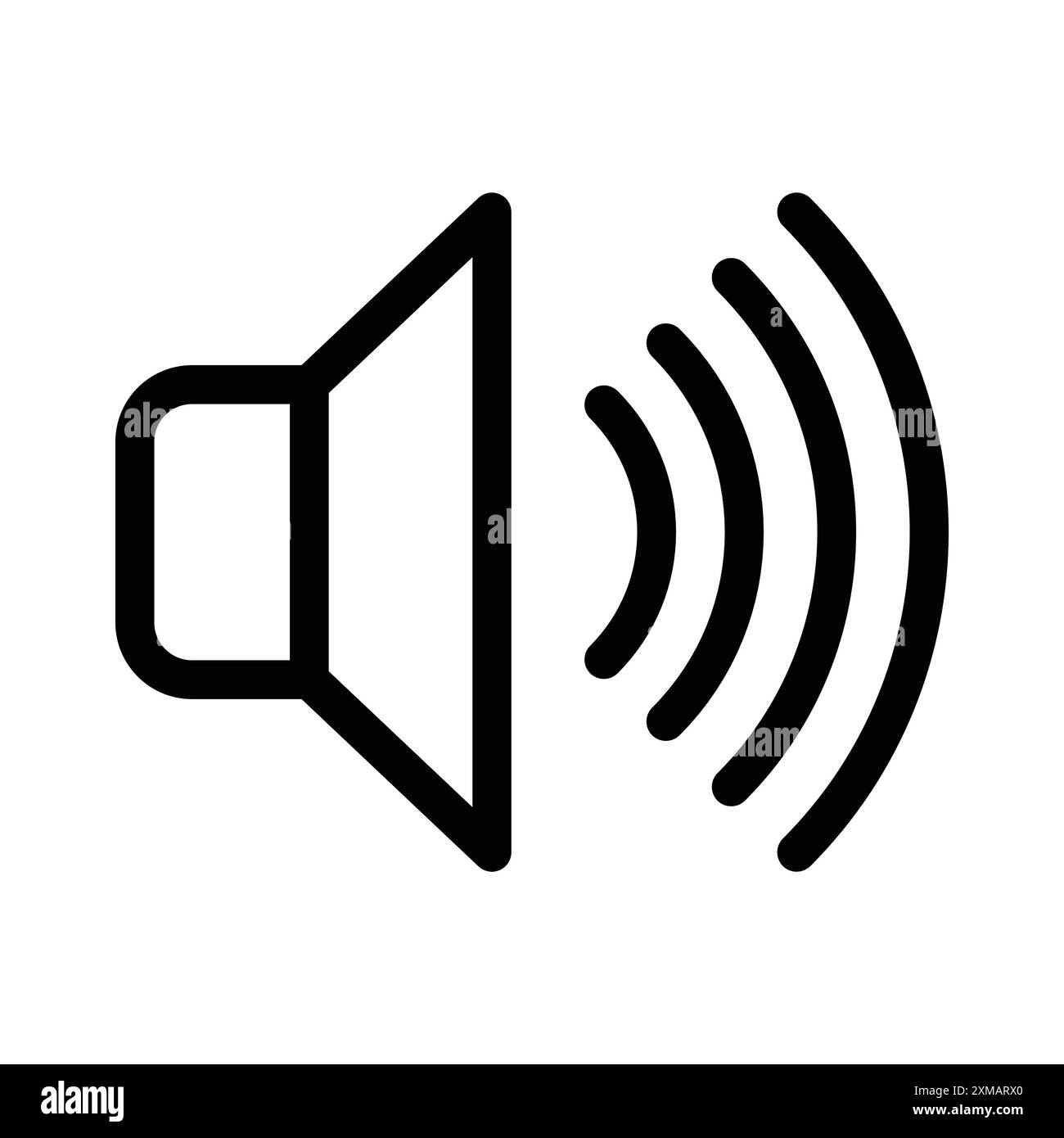 Speaker volume icon linear logo mark set collection in black and white ...