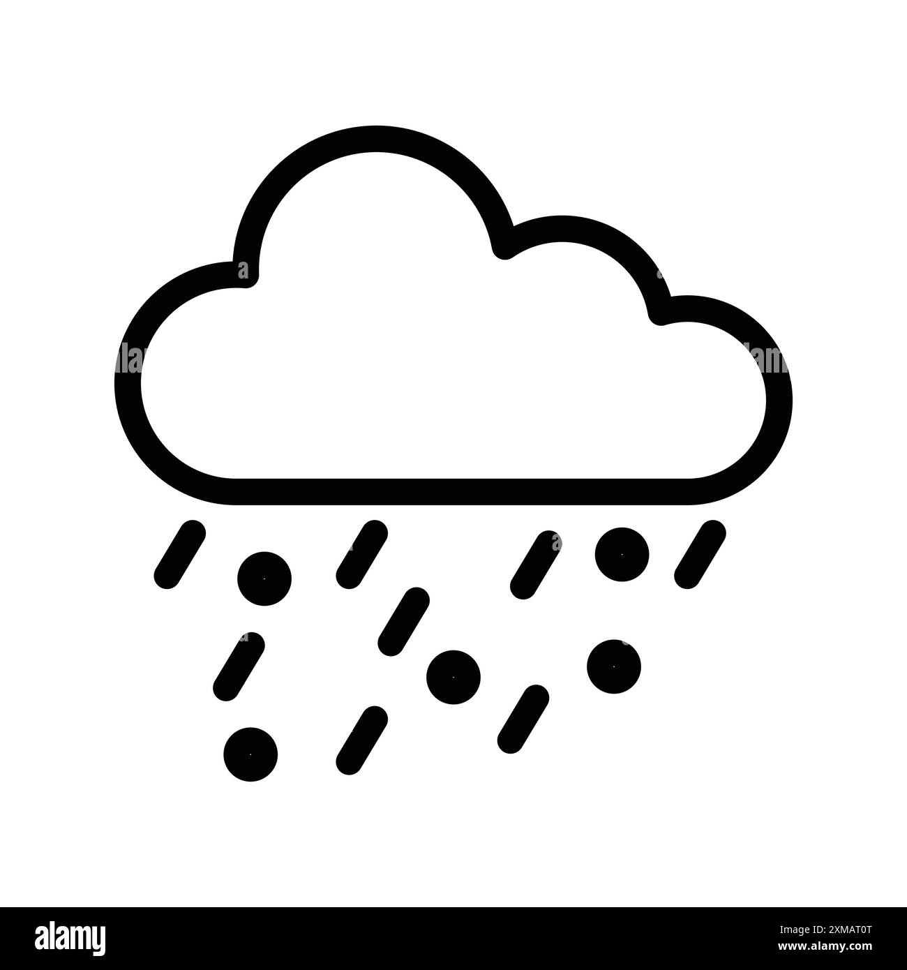 Rain icon linear logo mark set collection in black and white for web ...