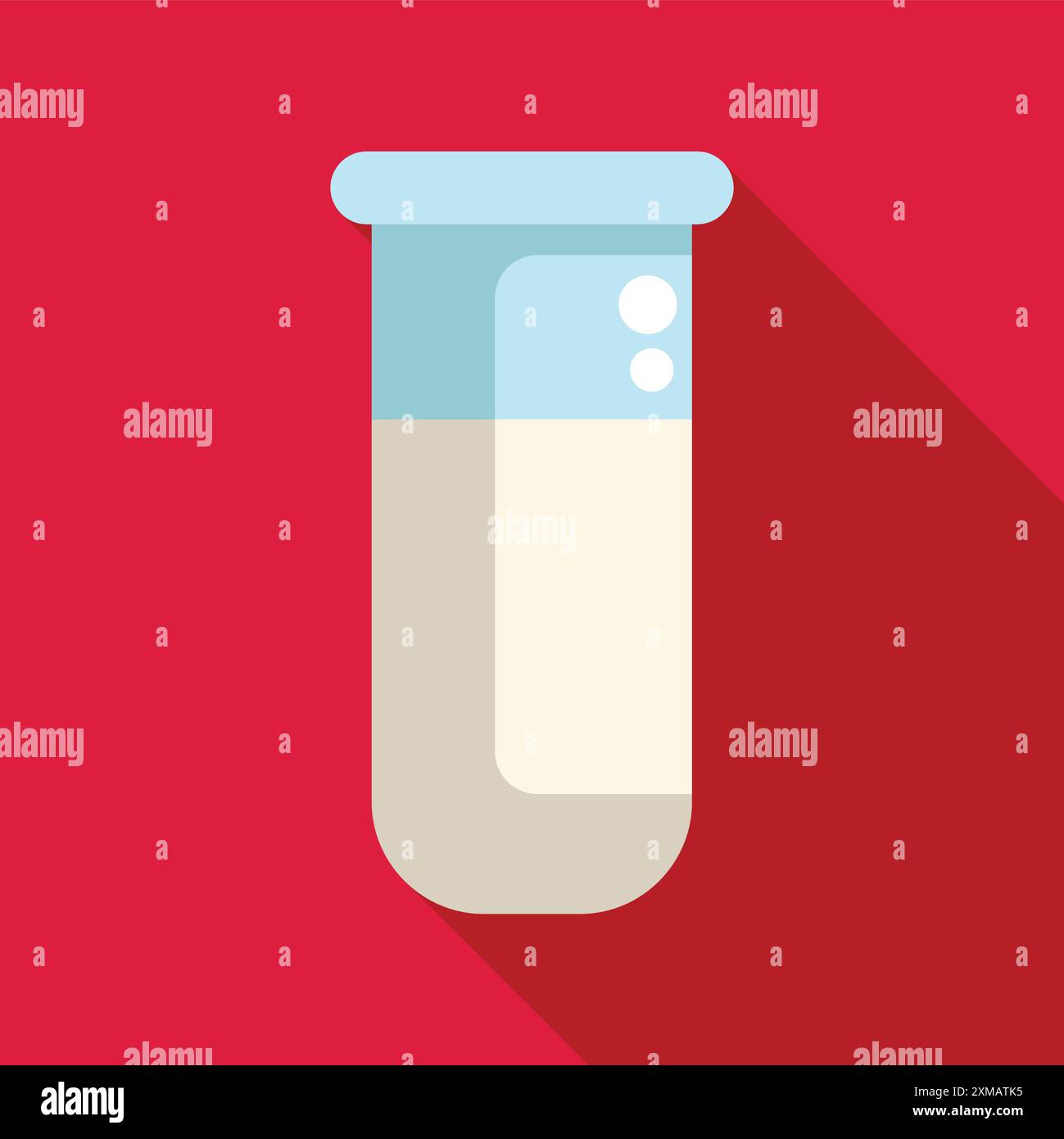 Simple illustration of a test tube containing liquid, possibly for use ...
