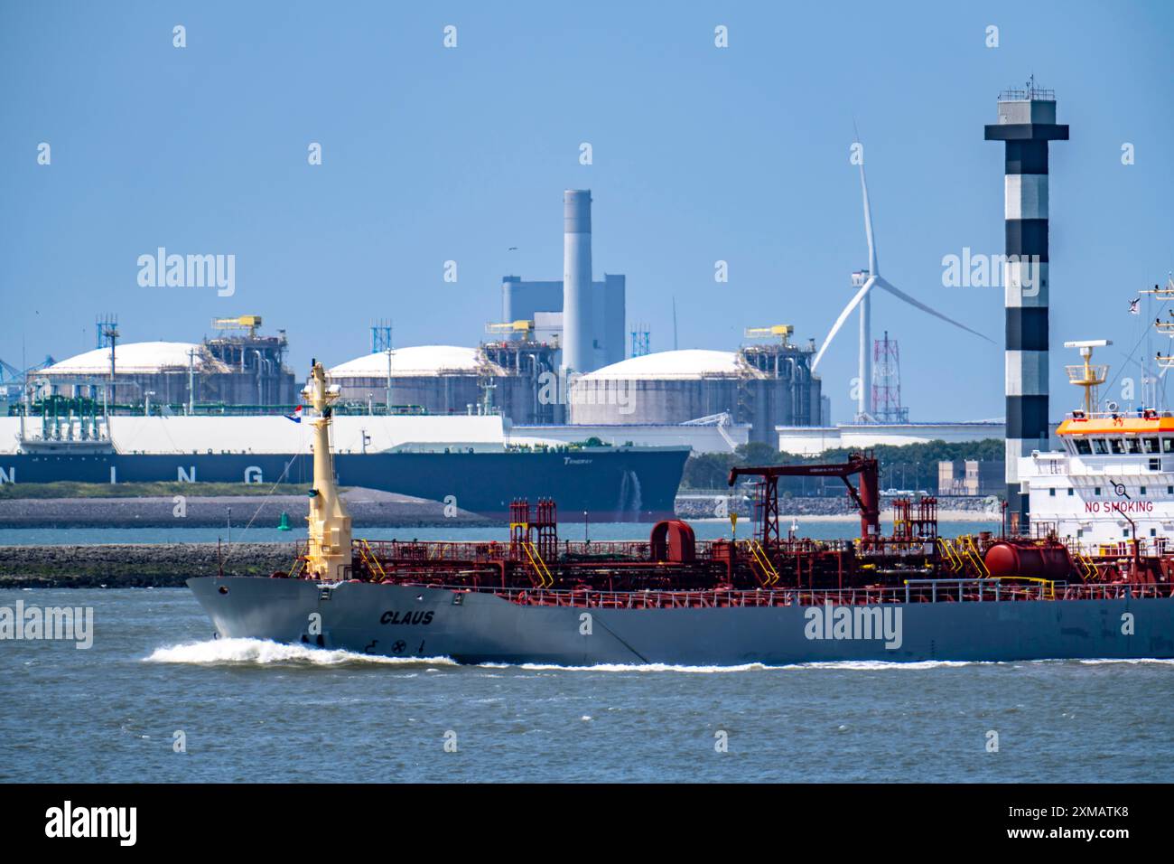 LNG import terminal tanks for liquefied natural gas in the seaport of ...