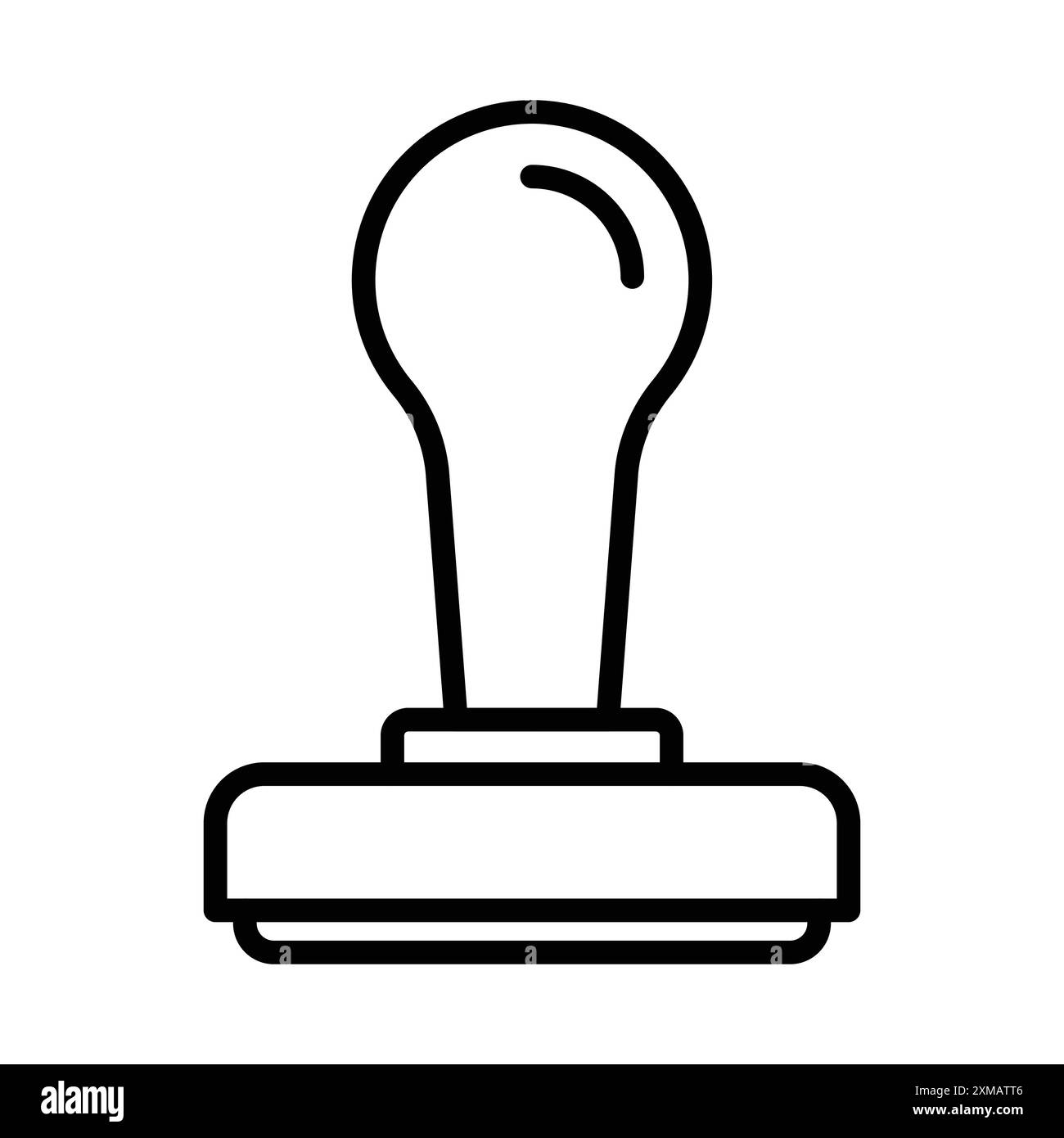 stamp icon linear logo mark set collection in black and white for web ...
