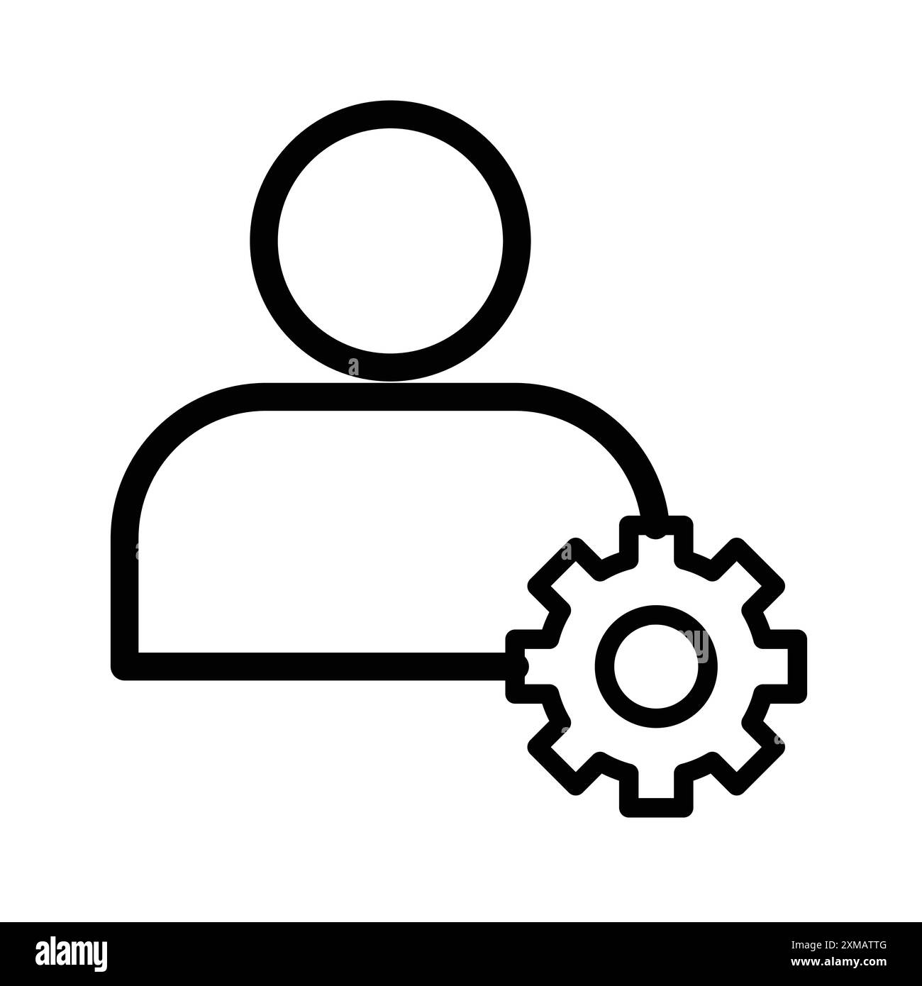 User Management Icon linear logo mark set collection in black and white ...