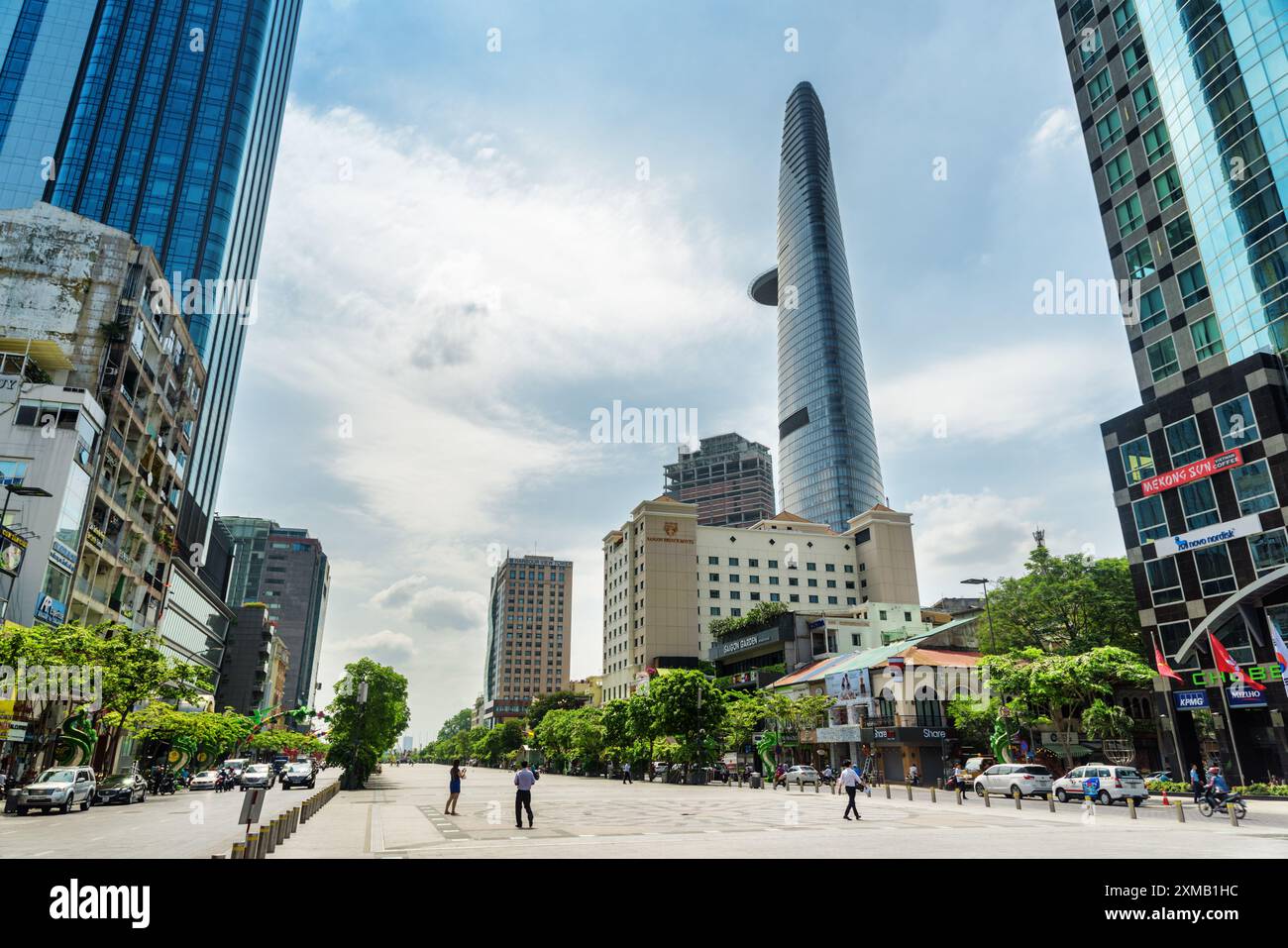 Iconic High Rise Building Modern high-rise buildings and famous skyscraper, Vietnam Stock Photo ...