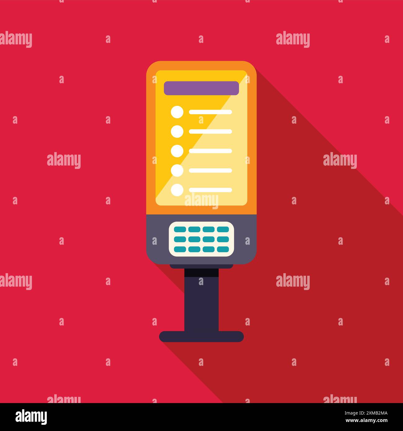Self service terminal showing menu for using in fast food restaurants