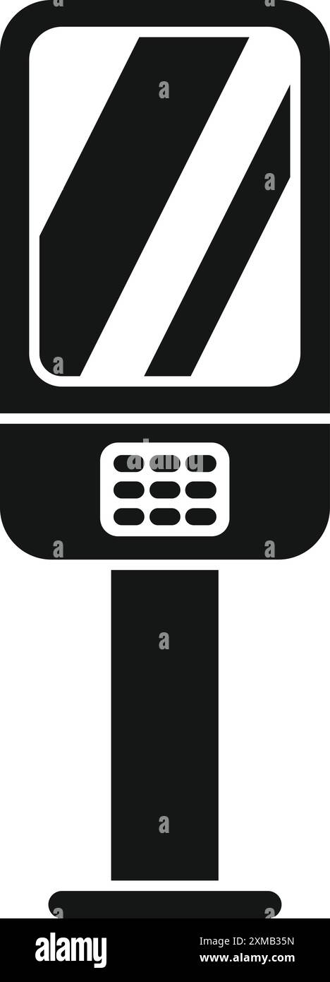Modern parking meter machine is accepting digital payments Stock Vector