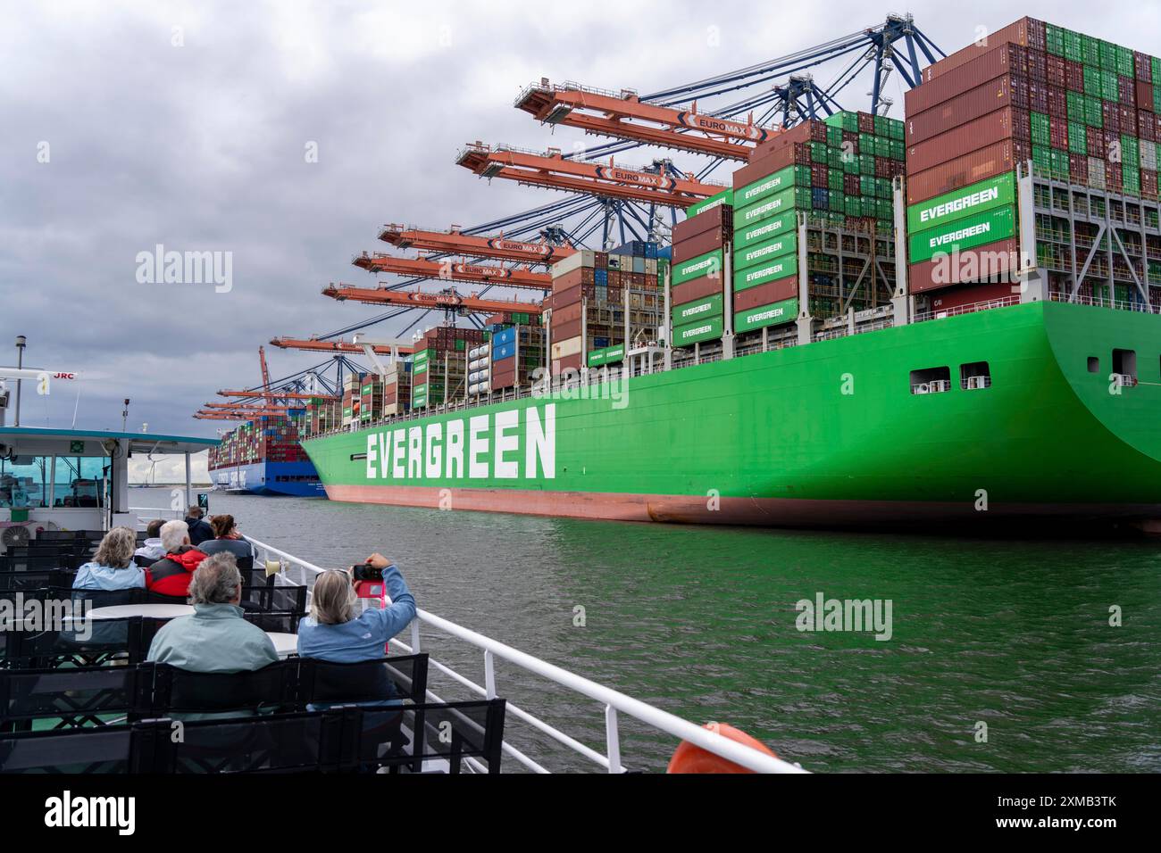 Harbour tour in the seaport of Rotterdam, Maasvlakte 2, container ...