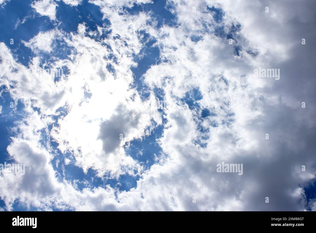 The beauty of blue sky and fluffy clouds Stock Photo - Alamy