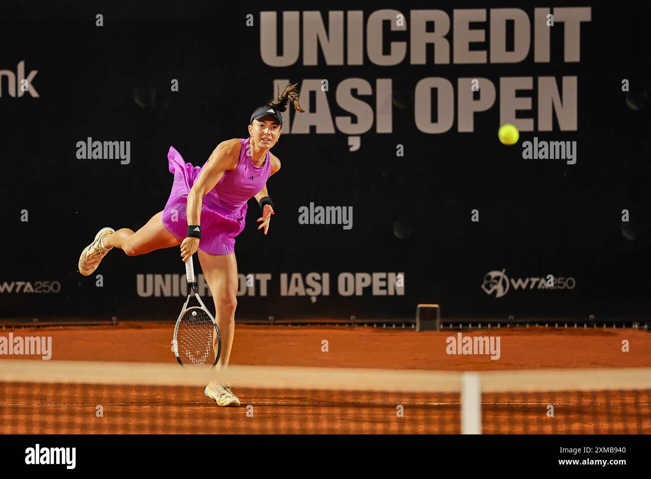 Iasi, Iasi, Romania. 27th July, 2024. Elina Avanesyan serve during the