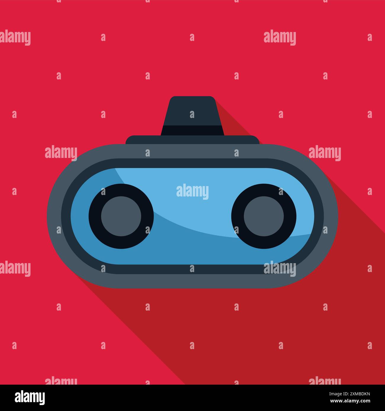 Virtual reality headset showing augmented reality experience Stock Vector