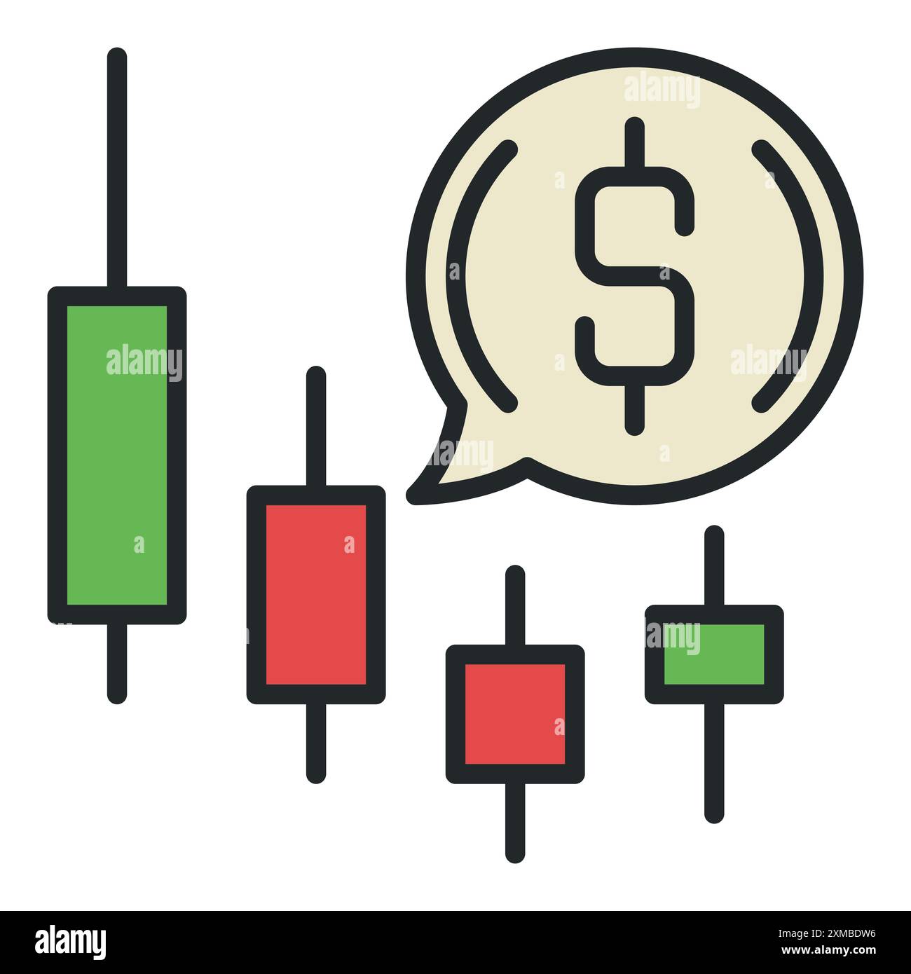 Candlestick Chart and Speech Bubble vector Cryptocurrency Trading ...