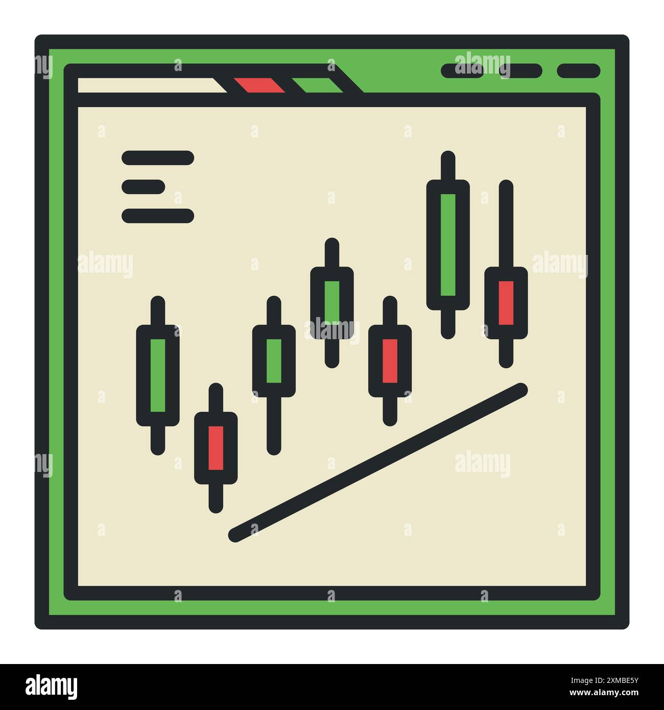 Day Trading in Web Browser vector Crypto Trading concept colored icon or sign Stock Vector