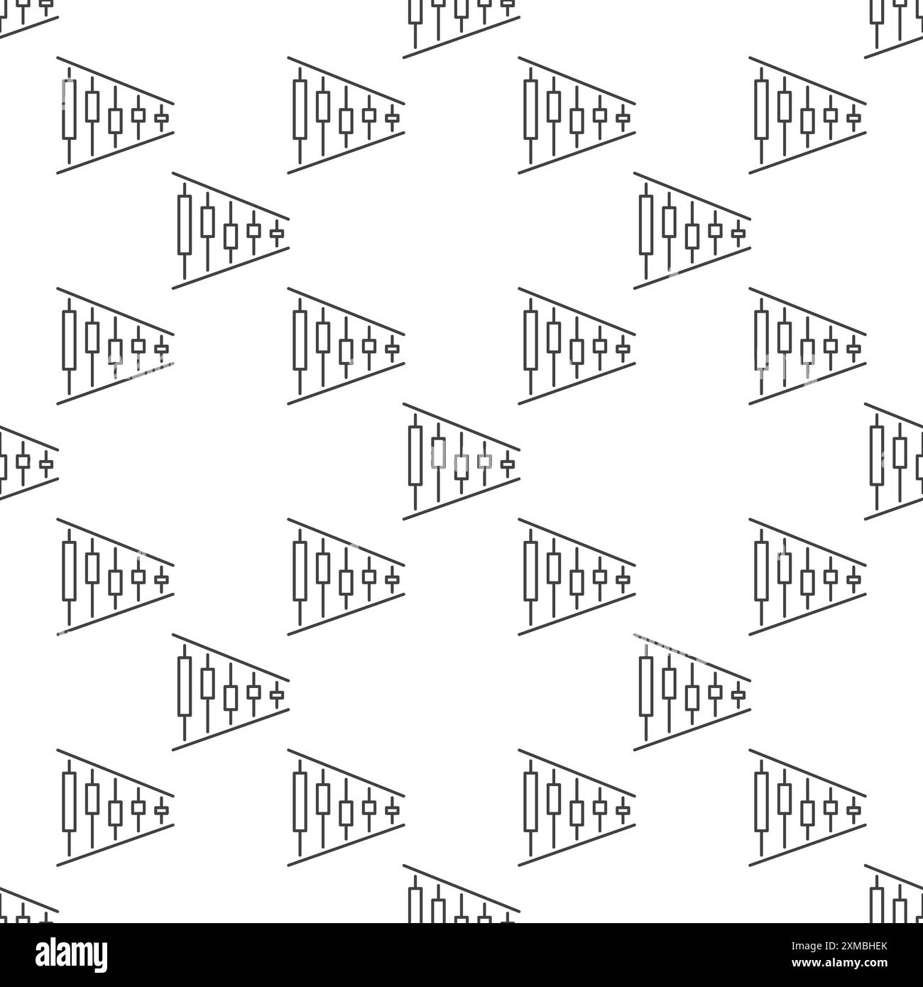 Crypto Triangle Pattern vector Candlestick Chart concept outline ...