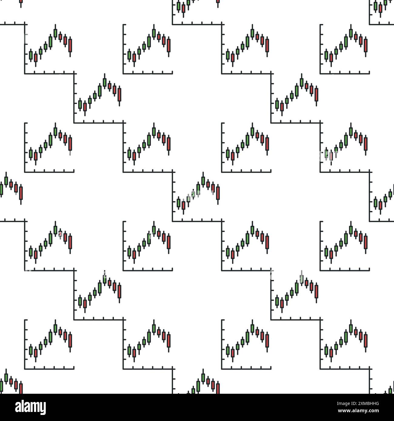 Cryptocurrency Trading vector Candlestick Chart concept colored ...
