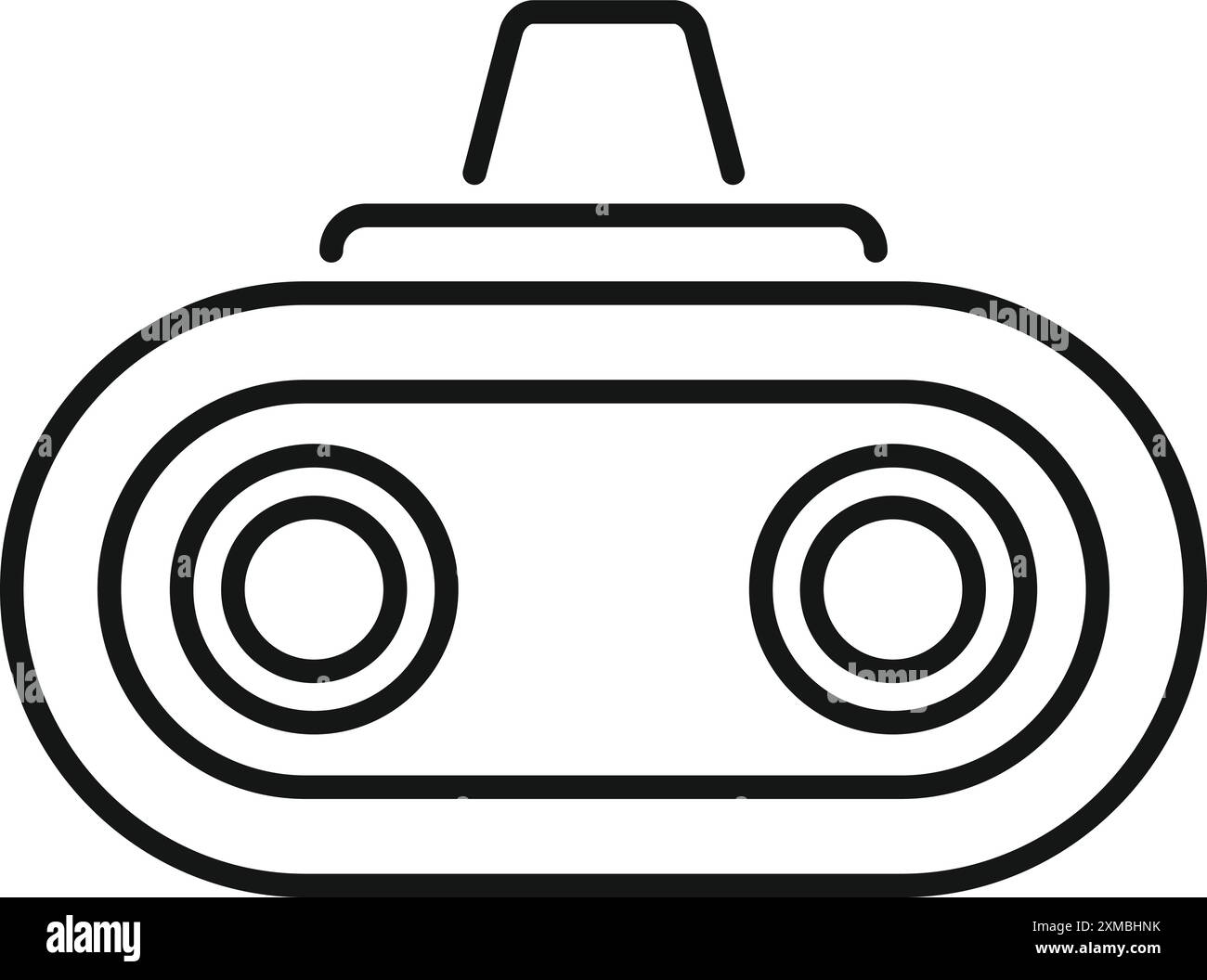 Vr glasses virtual reality headset icon showing a digital world Stock ...