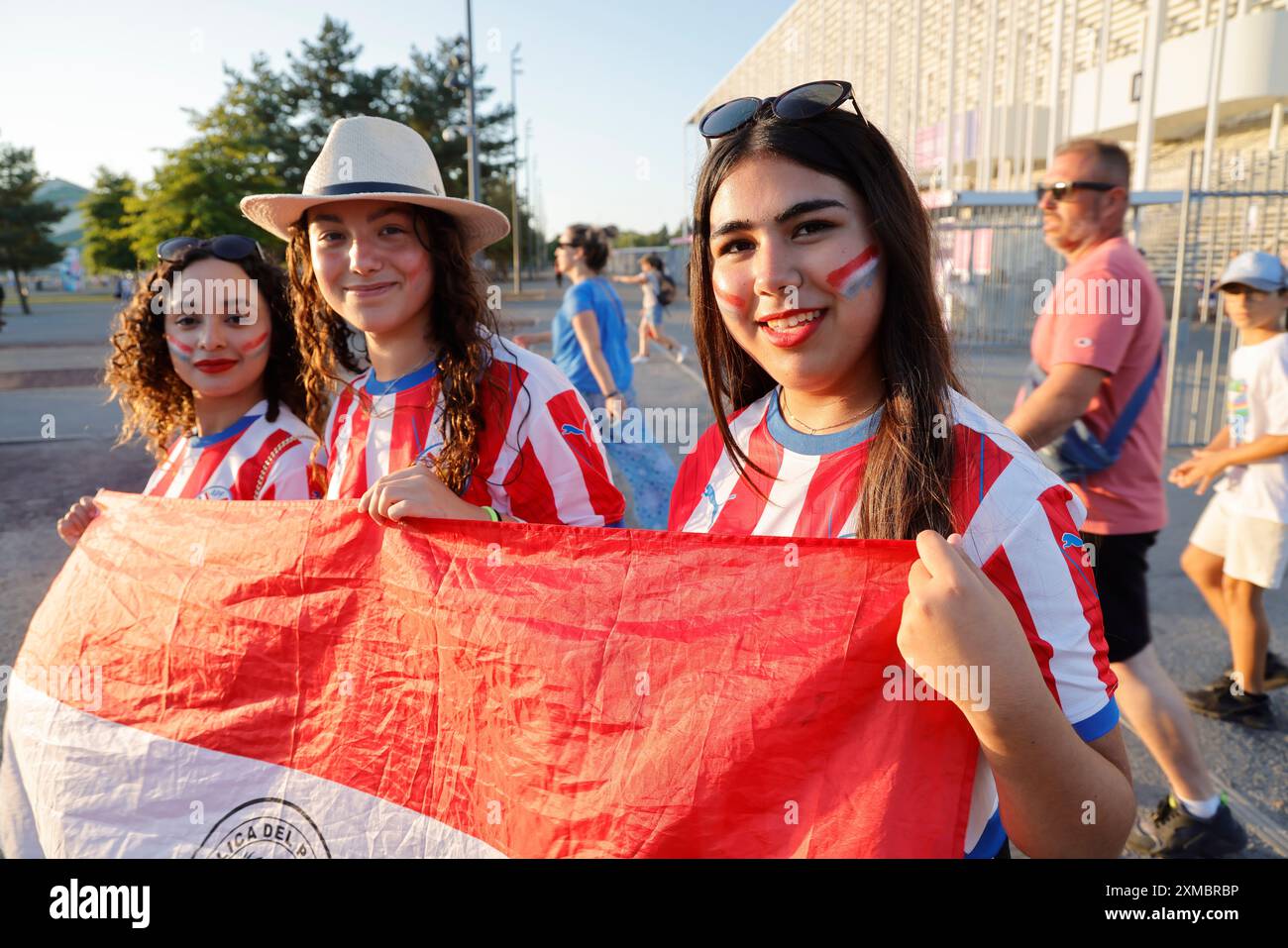 People of the Republic of Paraguay. Paraguay fans during the Paris 2024