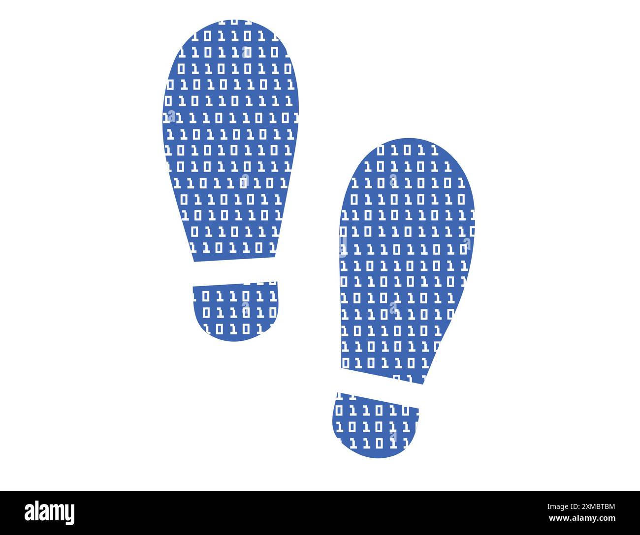 Digital footprint circuit tracking illustration Stock Vector Image ...
