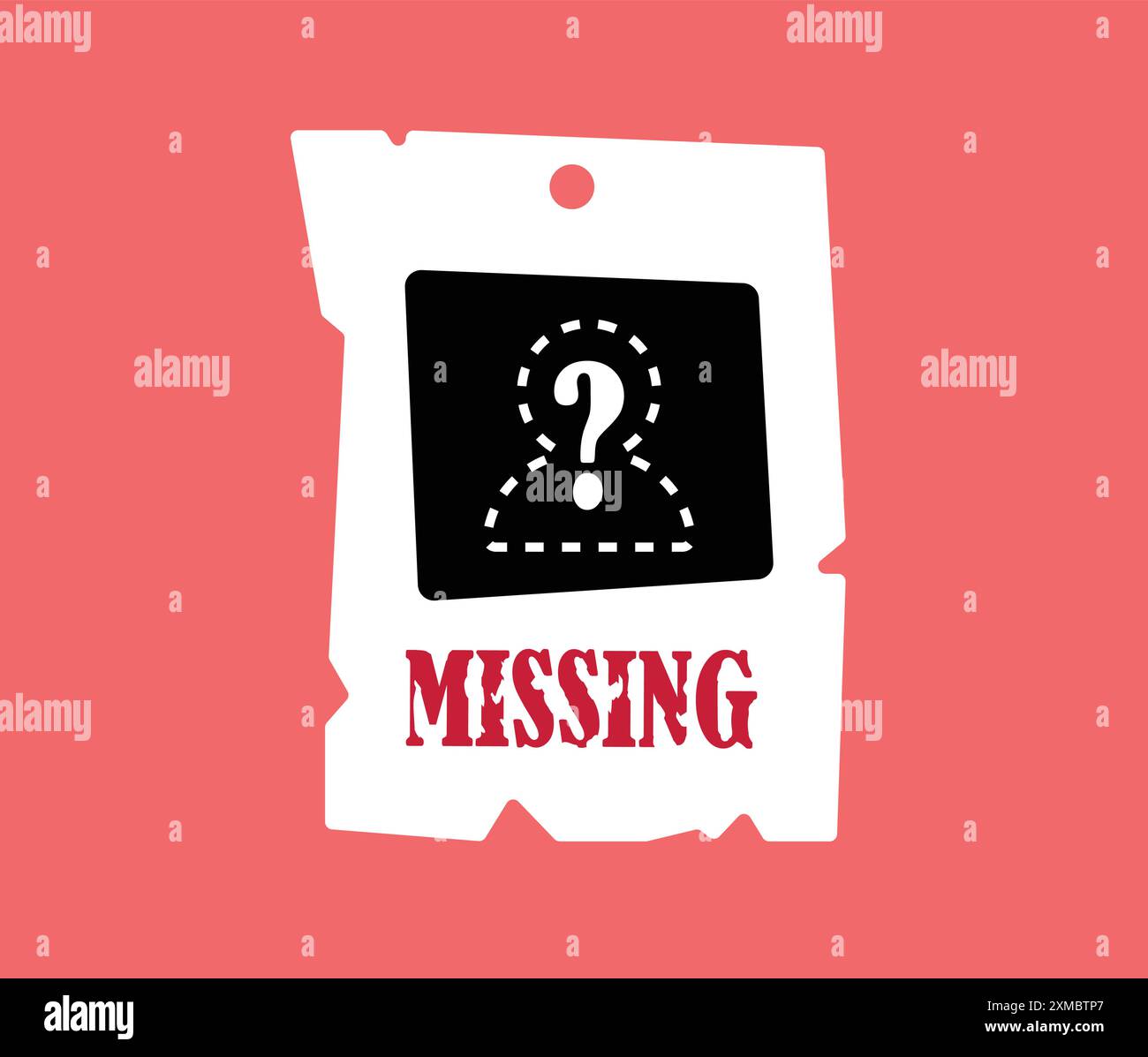 The missing anonymous people illustration Stock Vector