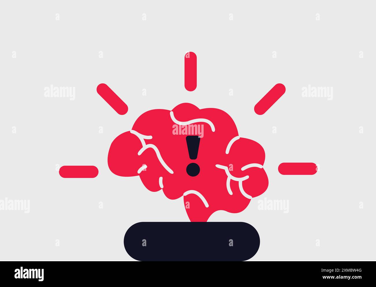 Alert and caution about Mental health problem illustration Stock Vector ...
