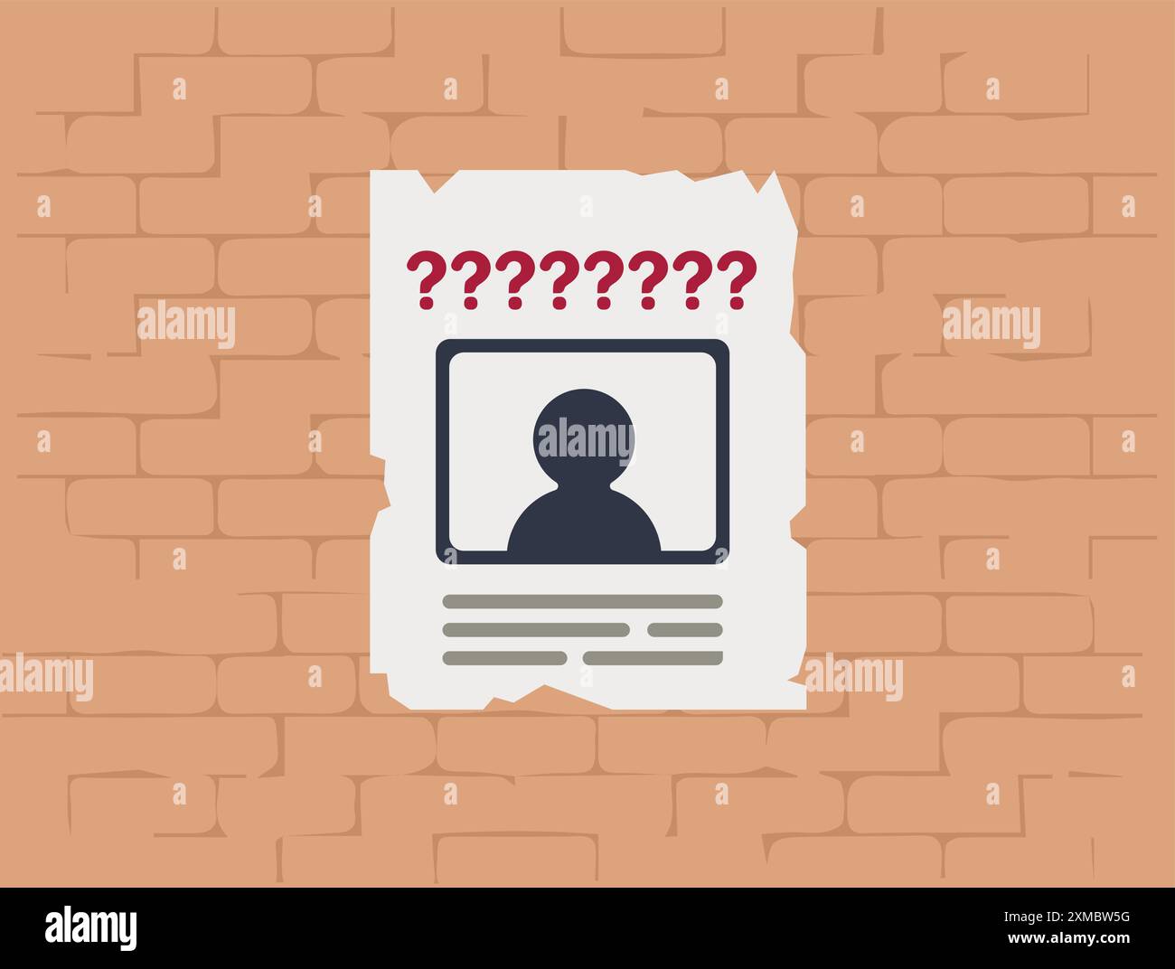 The missing anonymous people illustration Stock Vector