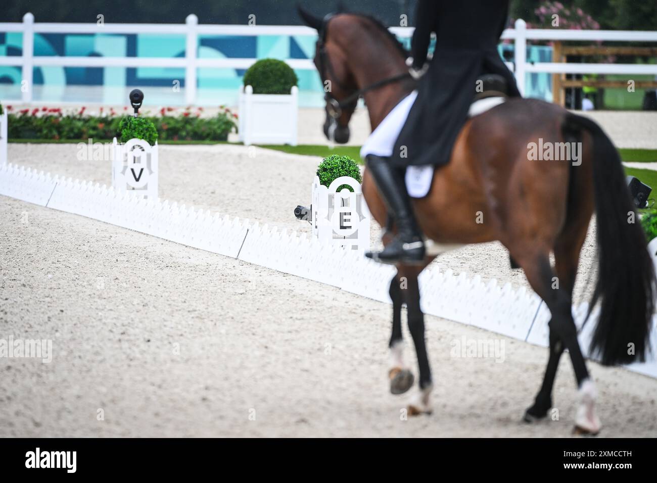 Illustration during the eventing, team and individual dressage, Olympic ...