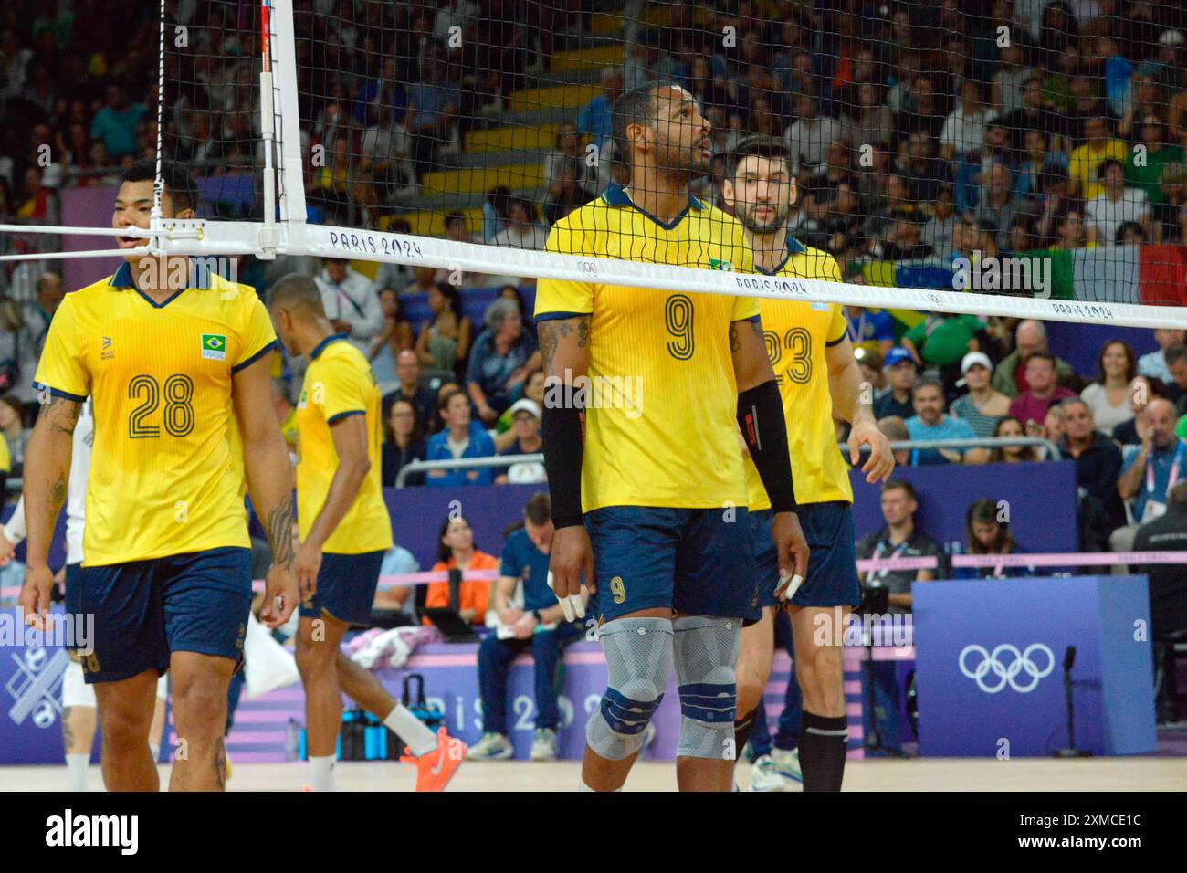 Brazil during the match during Men's volleyball - Italy vs Brazil ...