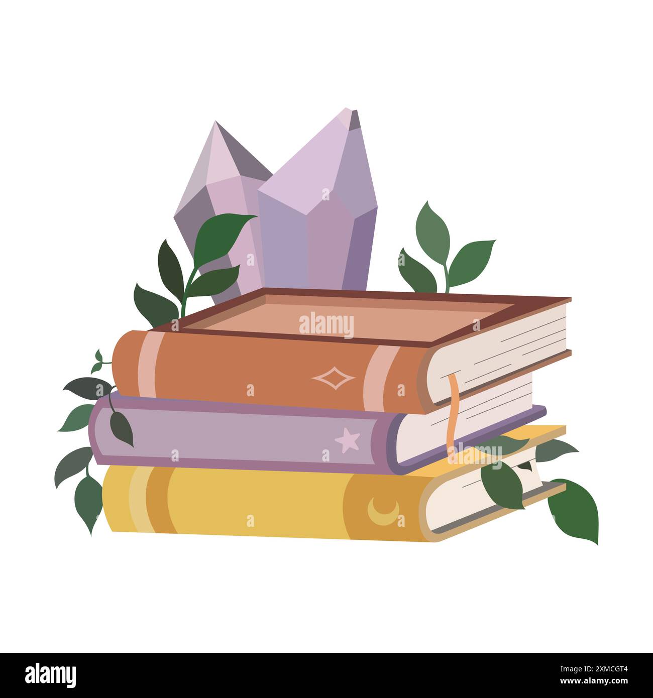 Enchanted Tomes of Halloween Mysteries Stock Vector