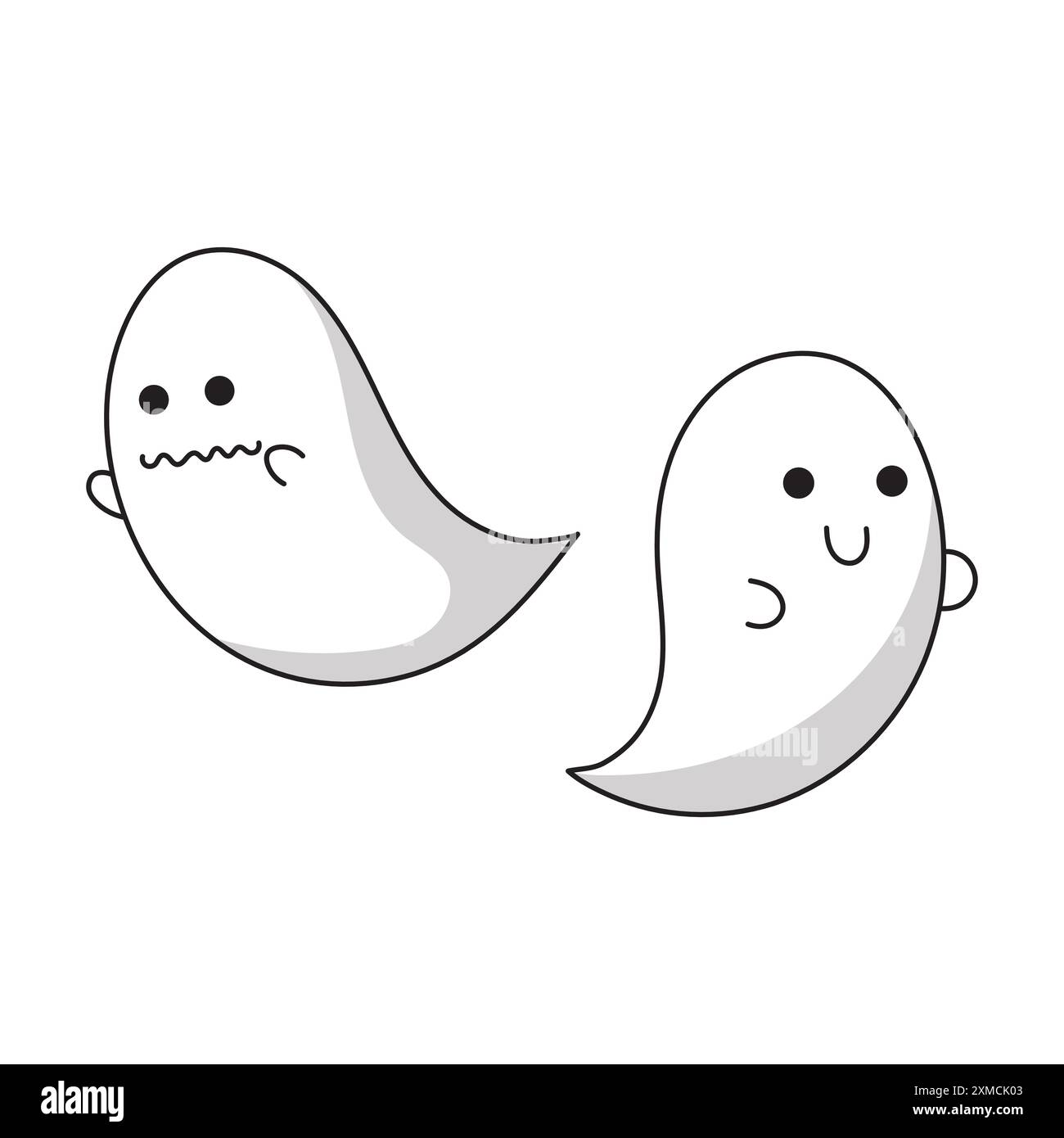 Cute ghosts Black and White Stock Photos & Images - Alamy