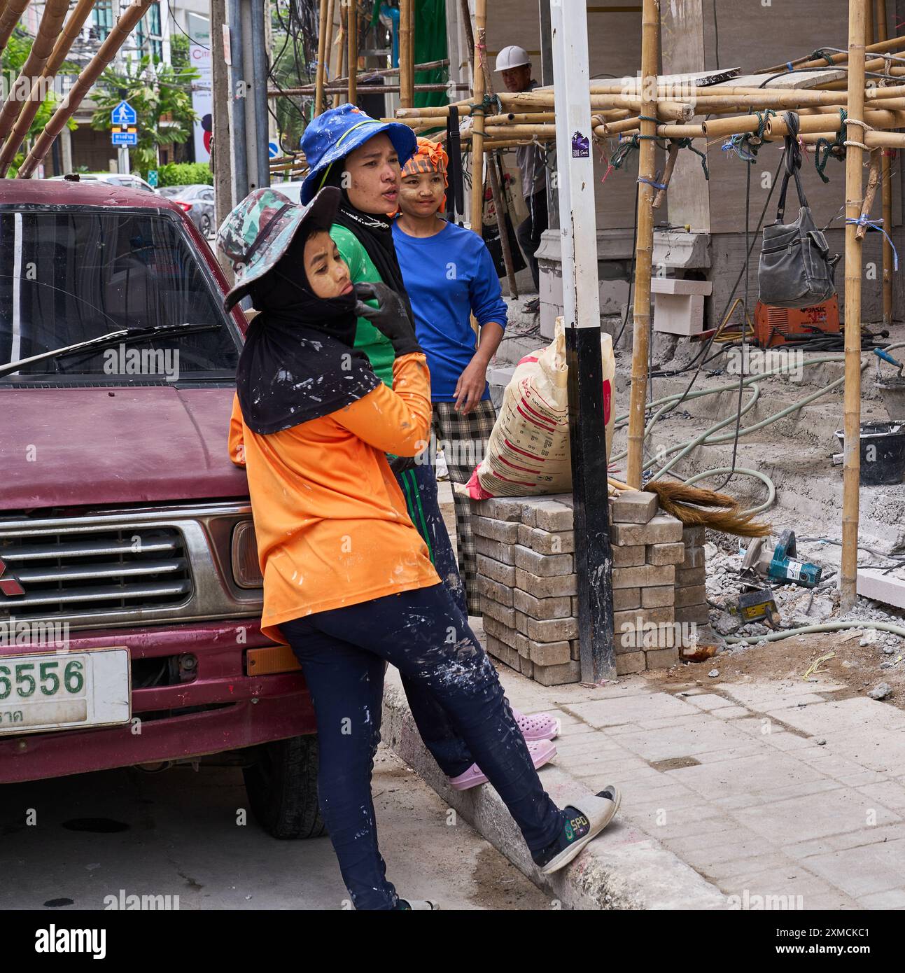 Construction site in Pattaya, Thailand Stock Photo