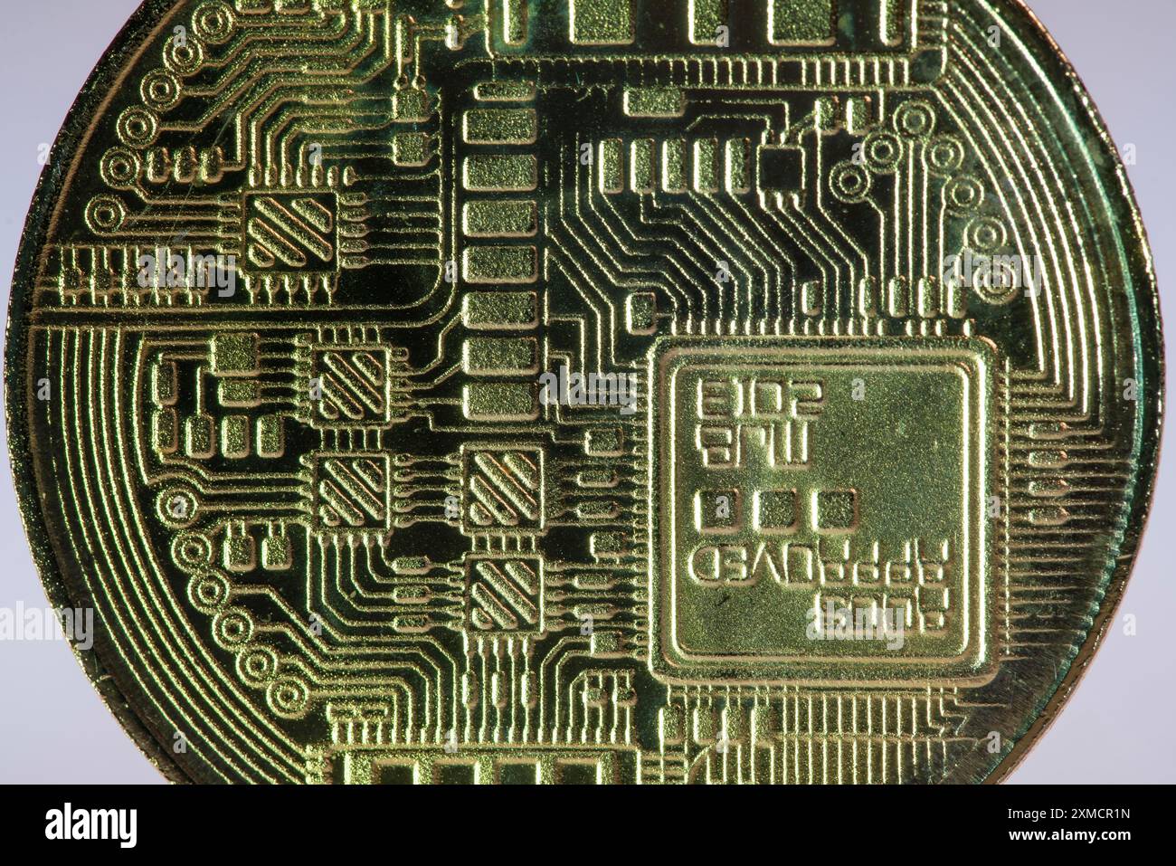 Bitcoin, cryptocurrency, symbol coin, reverse side, blockchain, optical  placeholder for the digital currency Stock Photo - Alamy