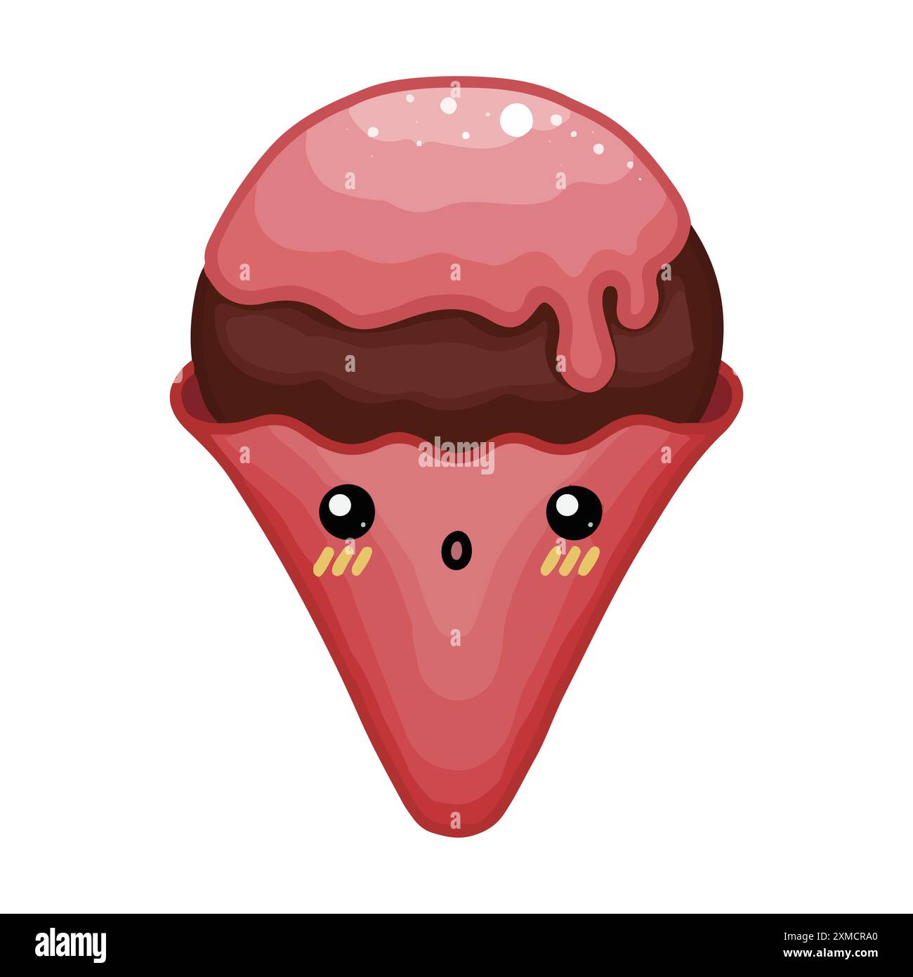 Waffle cone illustration Stock Vector Images - Alamy